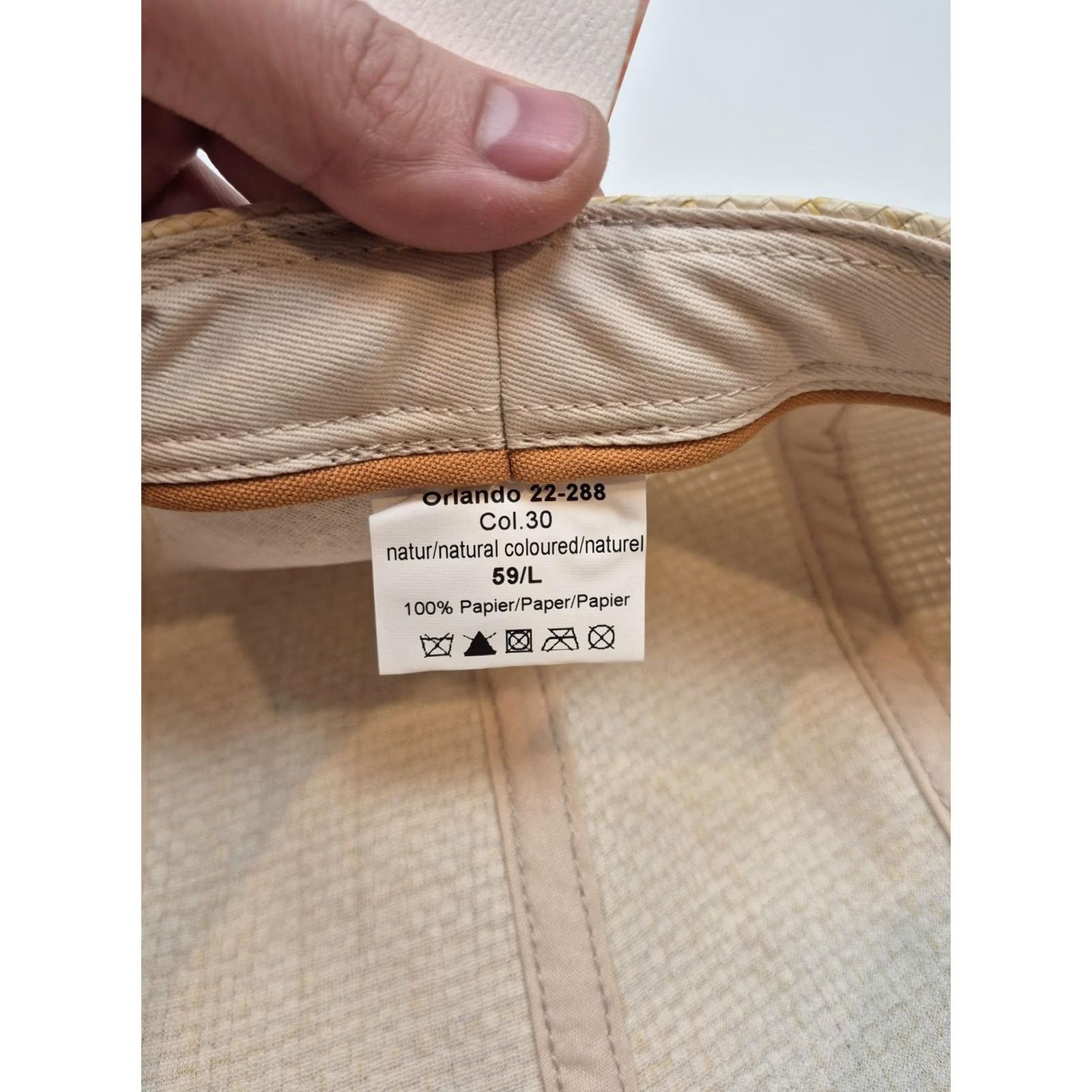 Vintage Göttmann Hat Flat Cap L Beige Straw Lined Lightweight Mens Cap Size ONE SIZE - 4 Thumbnail
