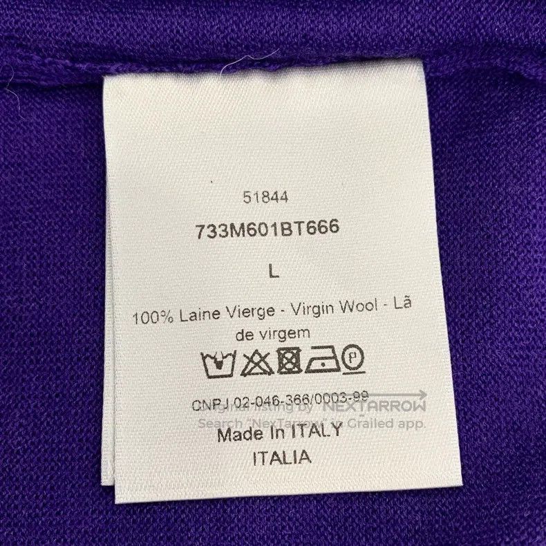 Dior Dior Purple bee embroidered wool round-neck long-sleeved s Size US L / EU 52-54 / 3 - 6 Thumbnail