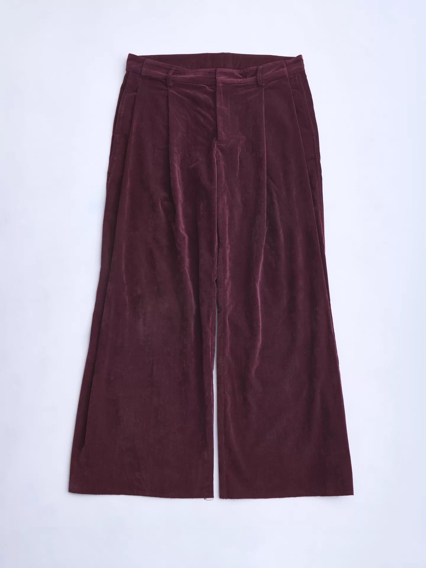 Doublet DOUBLURE Burgundy Velvet Wide Leg Pants Size L Size 28" / US 6 / IT 42 - 3 Thumbnail