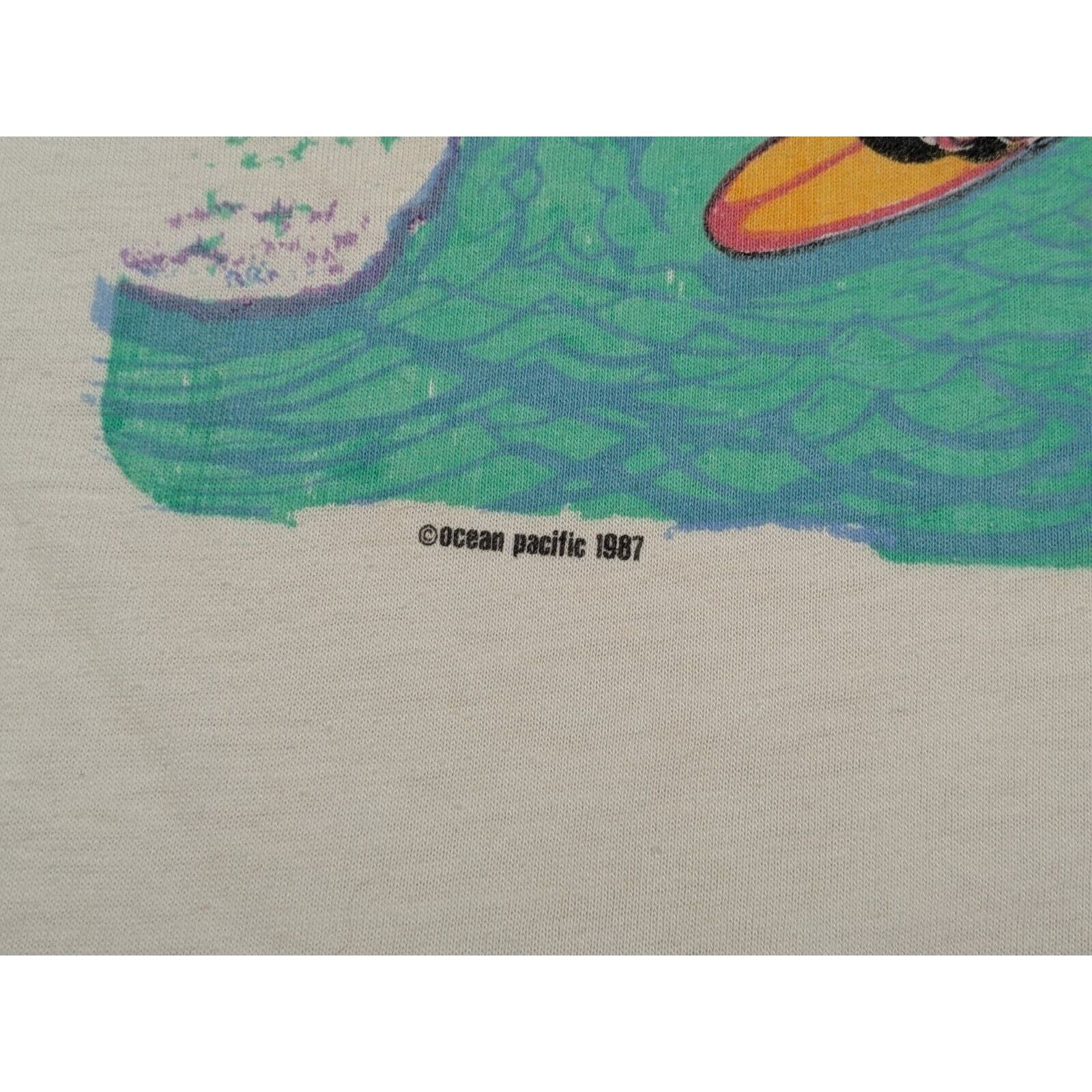 Ocean Pacific Vtg 1987 Ocean Pacific OP Surfing VW Bug Gropers Comic Shirt Size US S / EU 44-46 / 1 - 14 Thumbnail