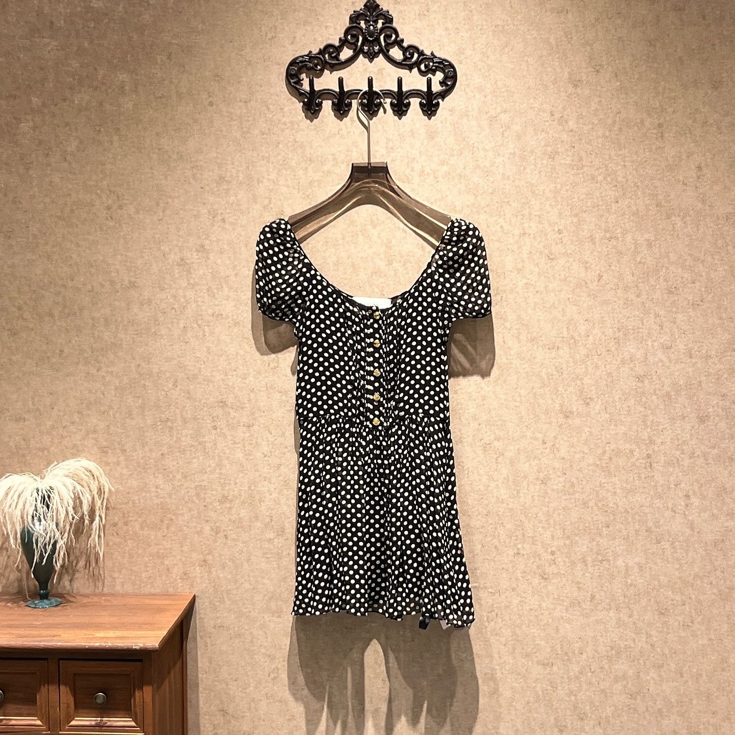 Celine Celine Polka Dot Silk Mini Dress Size 34 Size XS / US 0-2 / IT 36-38 - 1 Thumbnail