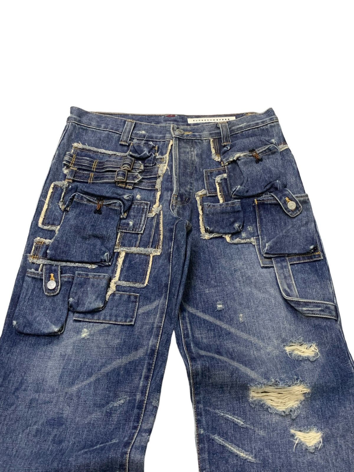 Issey Miyake Sunaokuwahara Issey Miyake MultiPocket Deconstructed Jeans Size US 30 / EU 46 - 3 Thumbnail