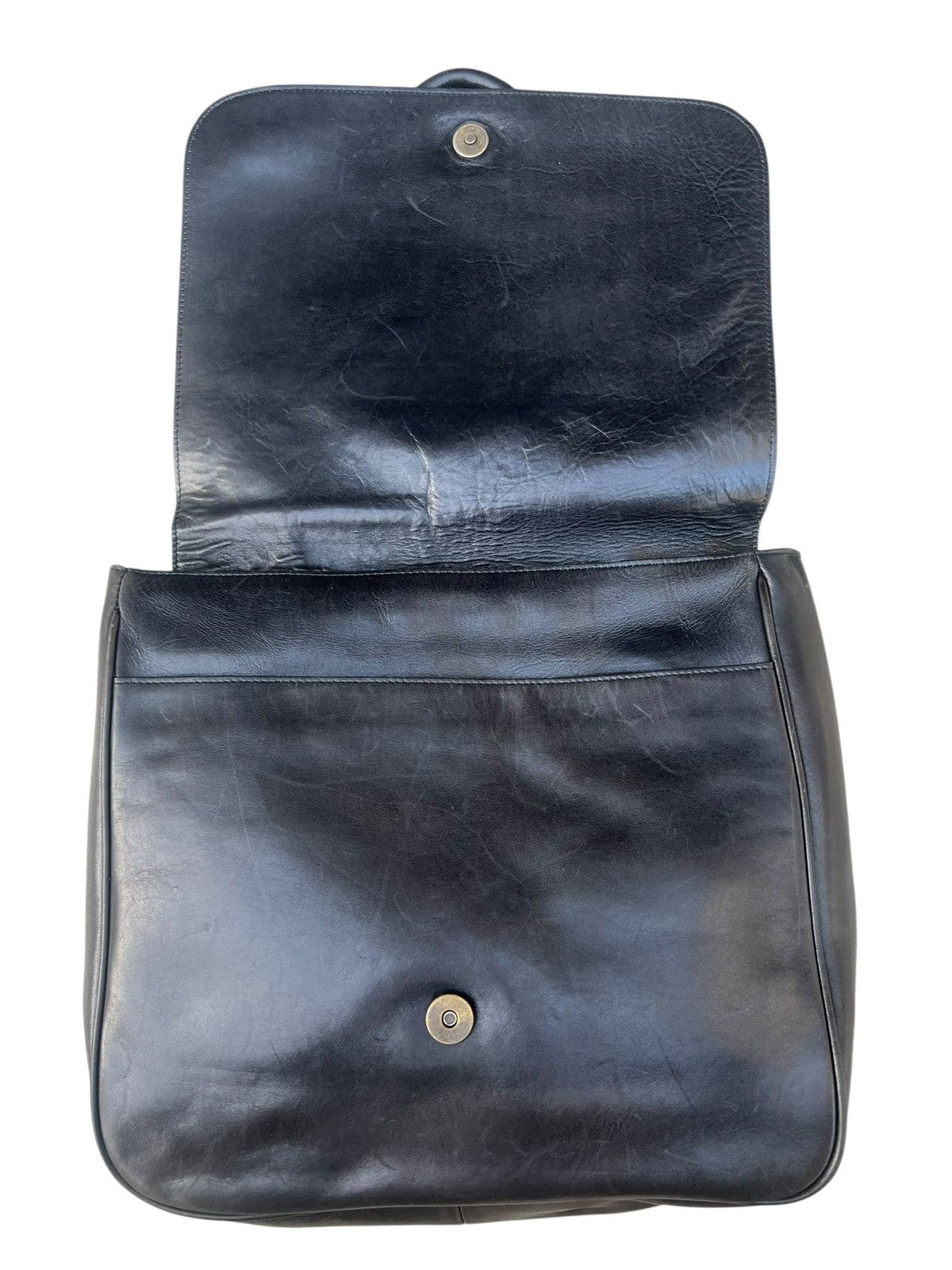 Leather Vintage B. Stuff Japan Patina Black All Leather Bag Size ONE SIZE - 7 Thumbnail