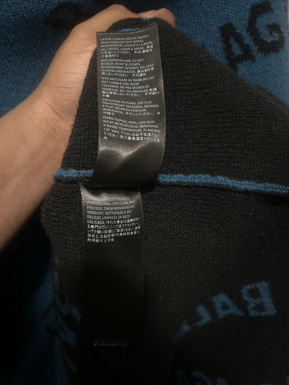 Balenciaga Balenciaga Knitwear 'Petrol Blue/Black' Size US S / EU 44-46 / 1 - 6 Thumbnail