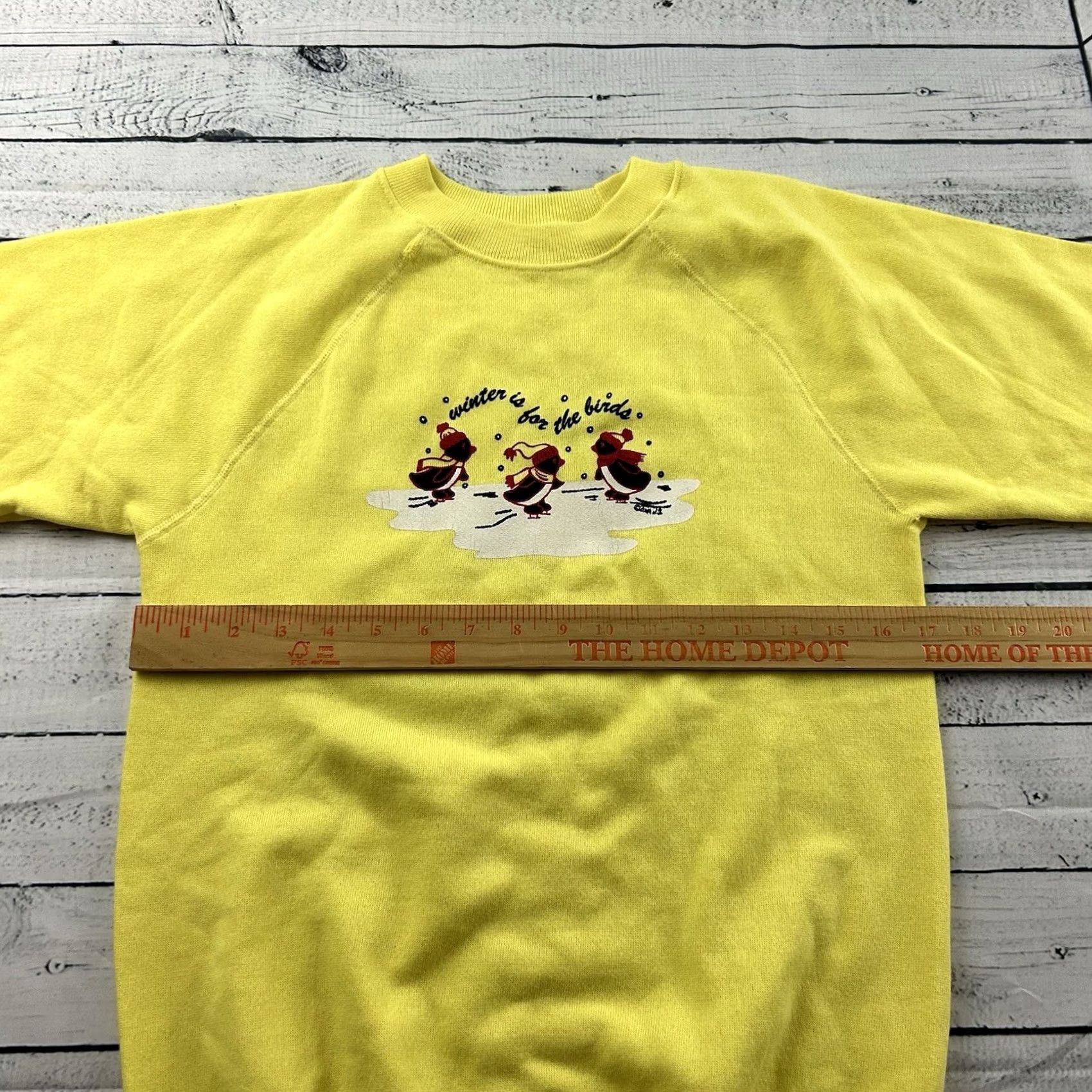 Hanes Vintage Hanes Sweatshirt Pullover Bird Winter Men S Yellow Size US S / EU 44-46 / 1 - 5 Thumbnail