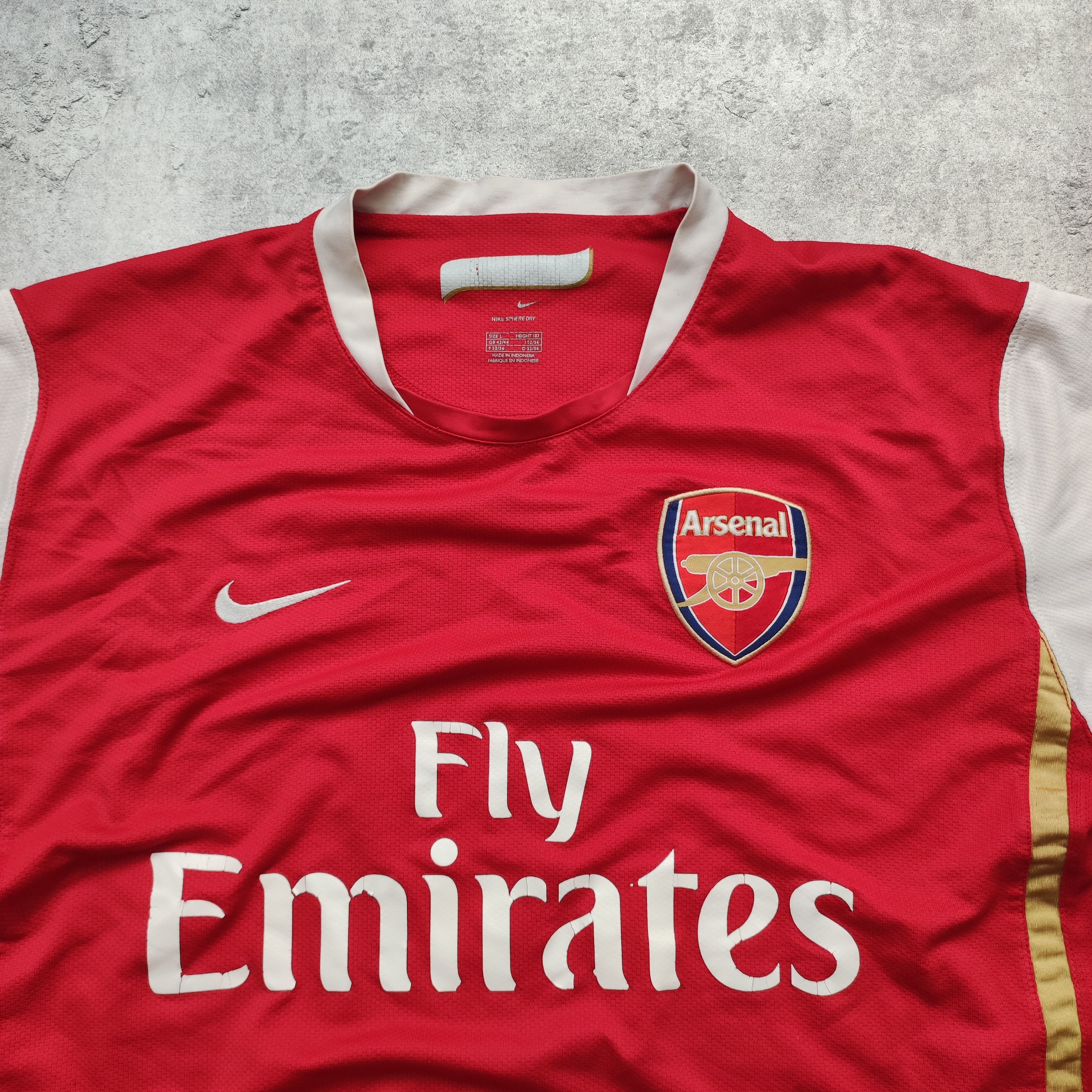 Nike × Vintage RARE 2009 Nike x Arsenal London Football Home Jersey Size US L / EU 52-54 / 3 - 4 Thumbnail