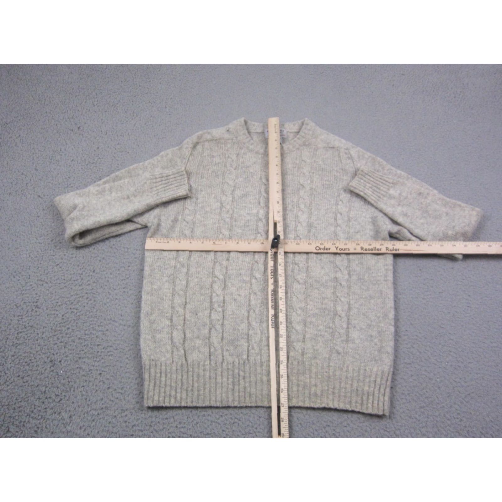 Vintage VINTAGE Brass Eagle Sweater Mens XL Gray Wool Cable Knit 70s 80s Size US XL / EU 56 / 4 - 6 Thumbnail