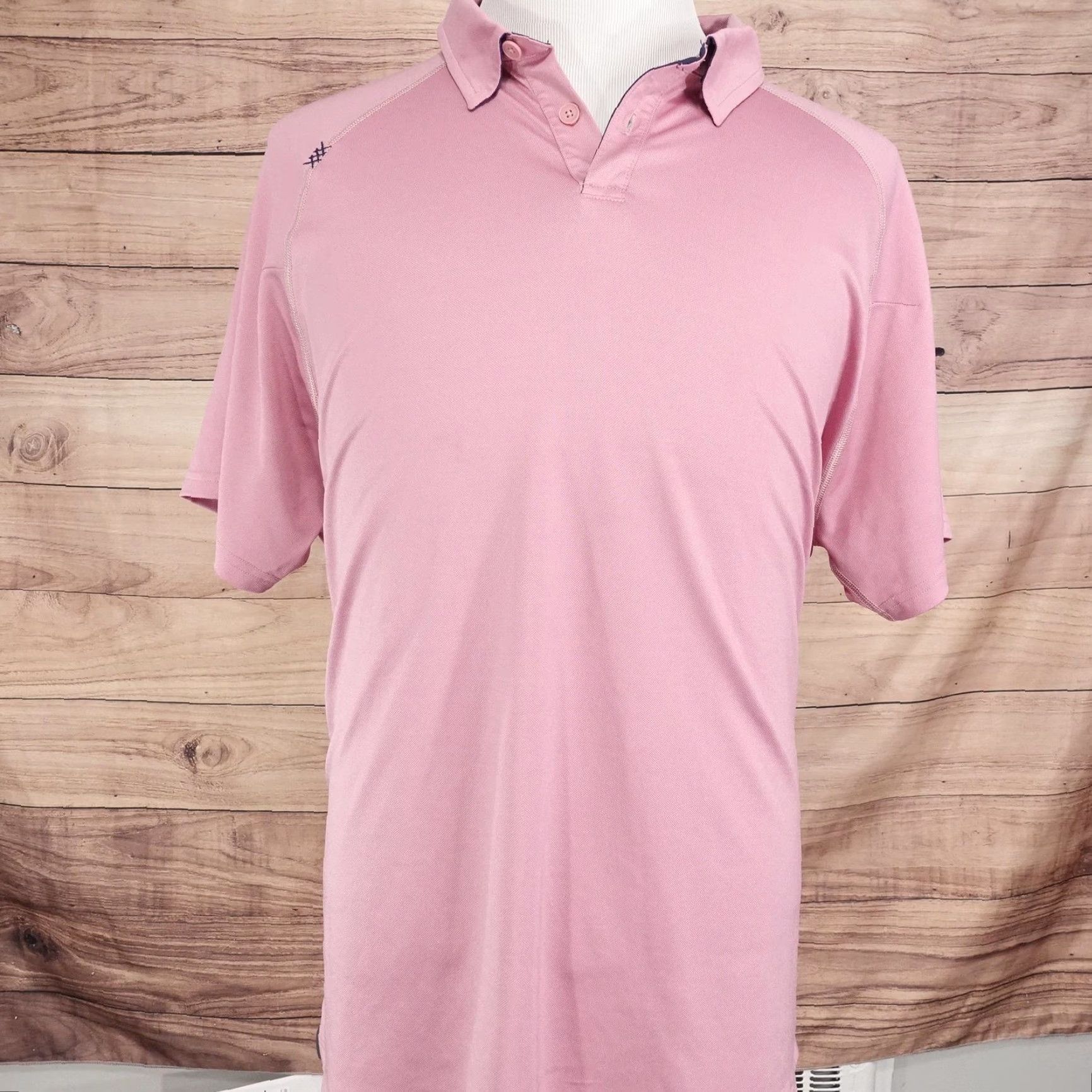 Rhone Rhone Polo Shirt Mens 2XL Pink Stretch Performance Tagless Knit Golf Casual Shirt Size US XXL / EU 58 / 5 - 4 Thumbnail