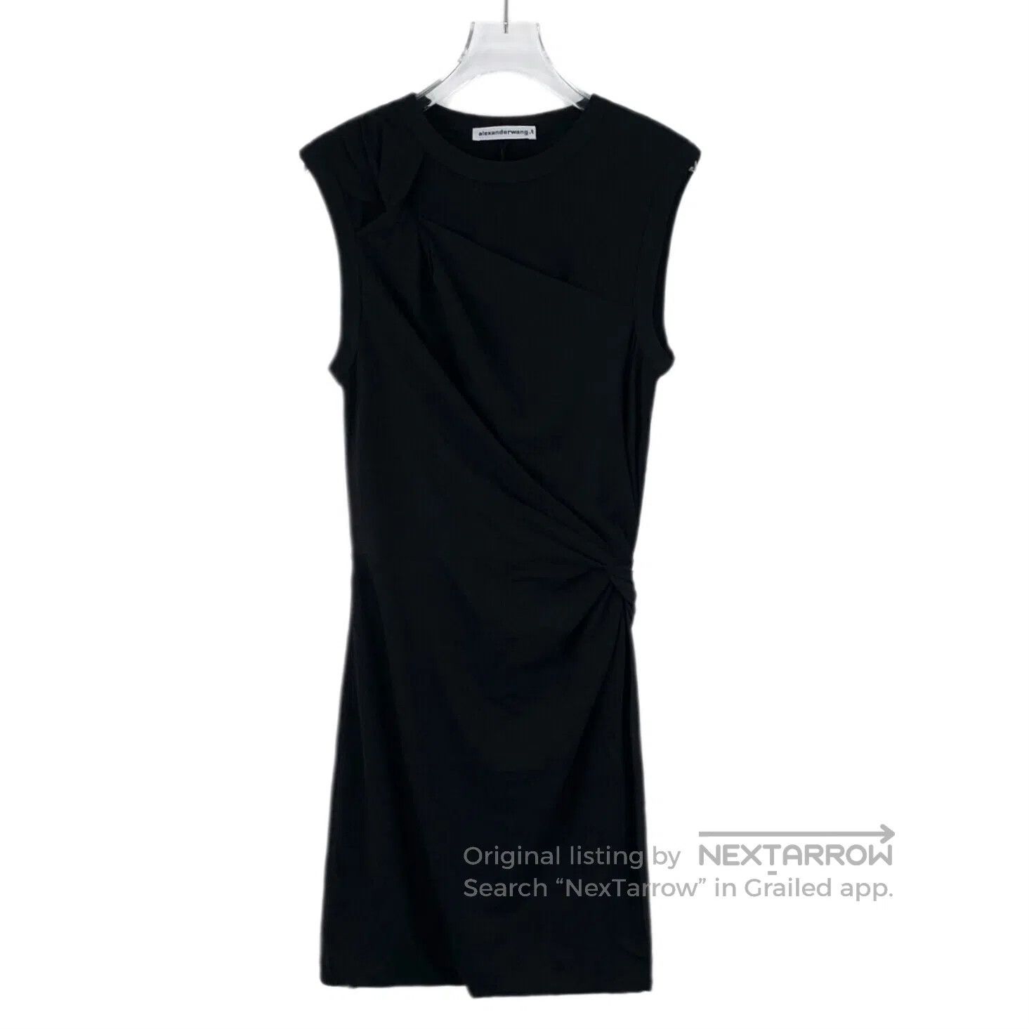 Alexander Wang Alexander Wang Black Pleated Design Round Neck Sleeveless Size XS / US 0-2 / IT 36-38 - 1 Thumbnail