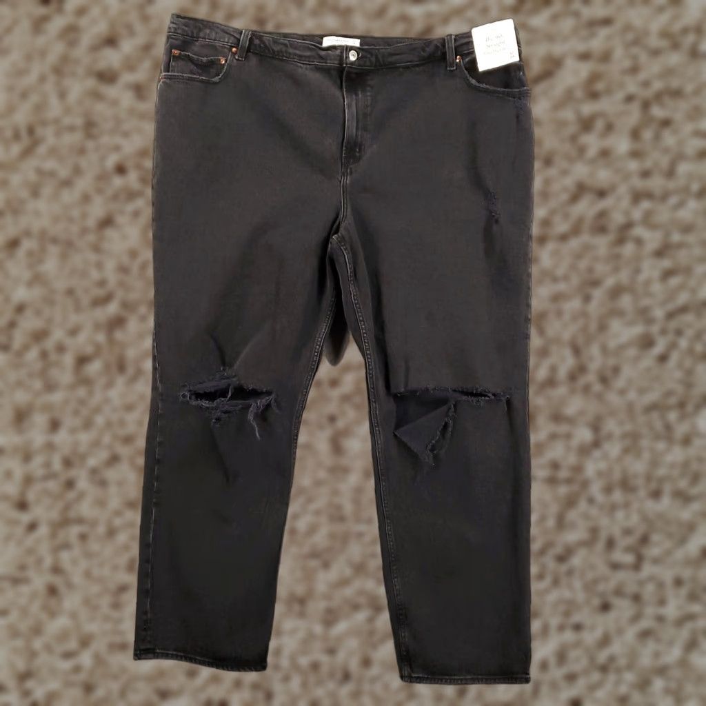 Abercrombie & Fitch VINTAGE Abercrombie & Fitch Jeans Womens 37 24R 90s Straight Ultra High Rise NWT Size 36" / US 14 / IT 50 - 1 Thumbnail