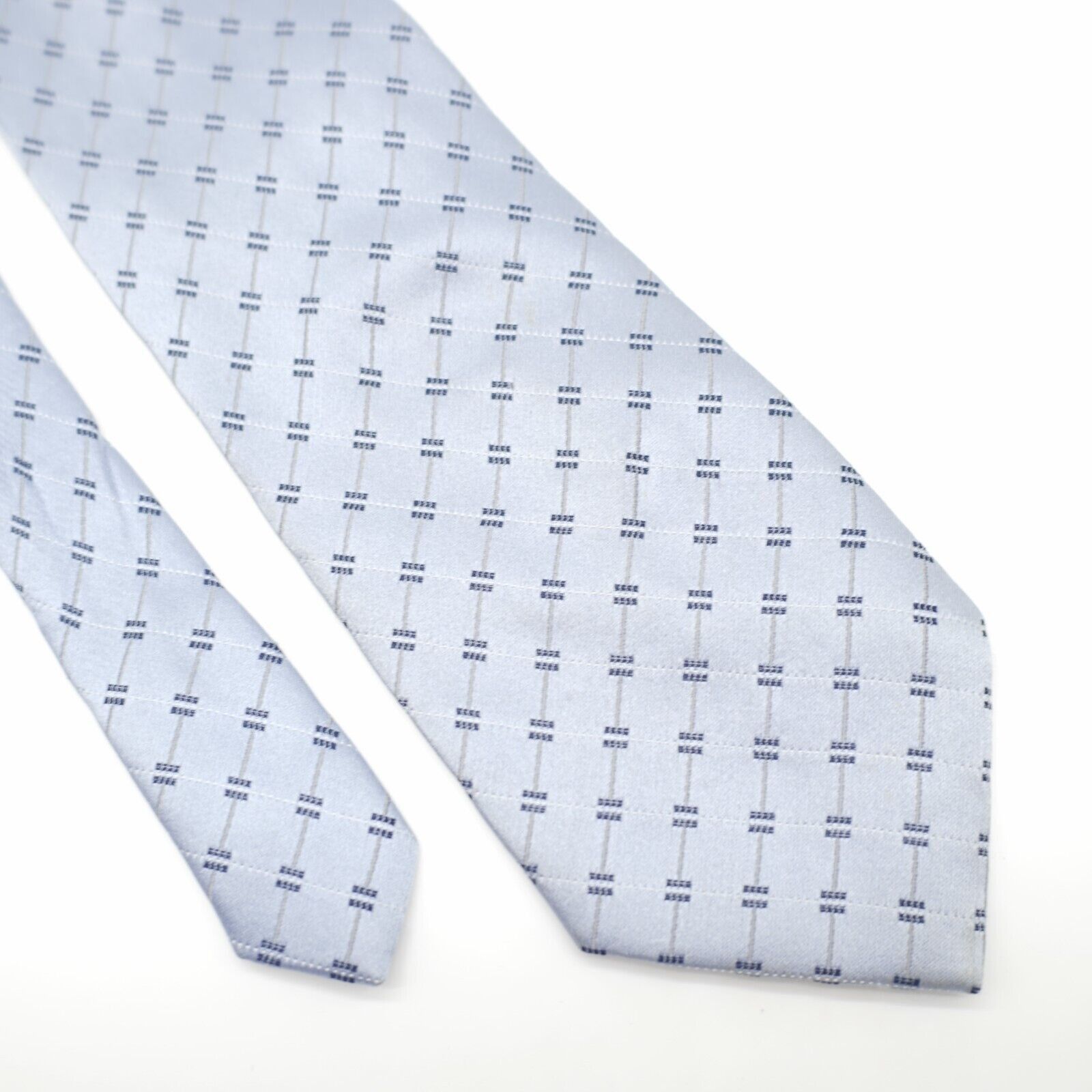 Calvin Klein Calvin Klein Blue Geometric Woven Silk Tie Size ONE SIZE - 1 Thumbnail
