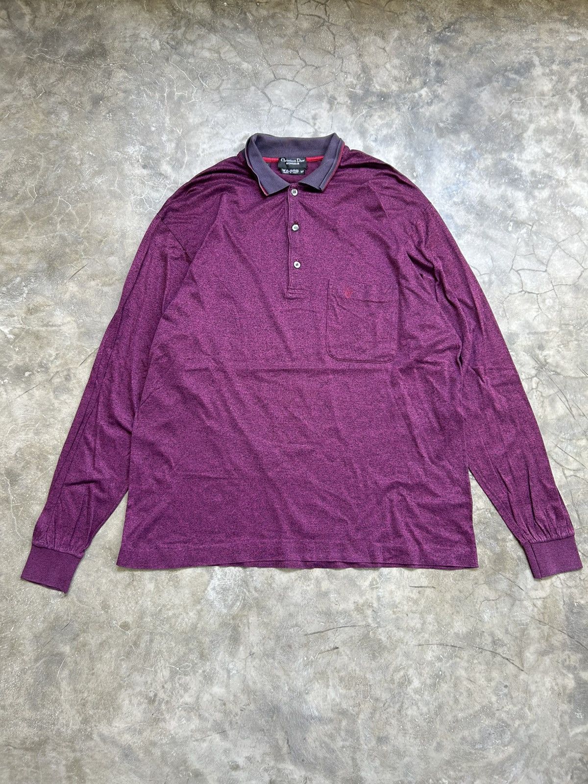 Christian Dior Monsieur Vintage Y2K Christian Dior Monsieur Long Sleeve Polo Shirt Size US XL / EU 56 / 4 - 1 Thumbnail