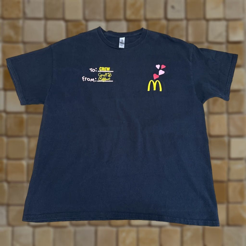 Gildan VINTAGE McDonald's Crew T-Shirt Men XL Short Sleeve Black Gildan Valentines Day Cardi B Offset Size US XL / EU 56 / 4 - 1 Thumbnail