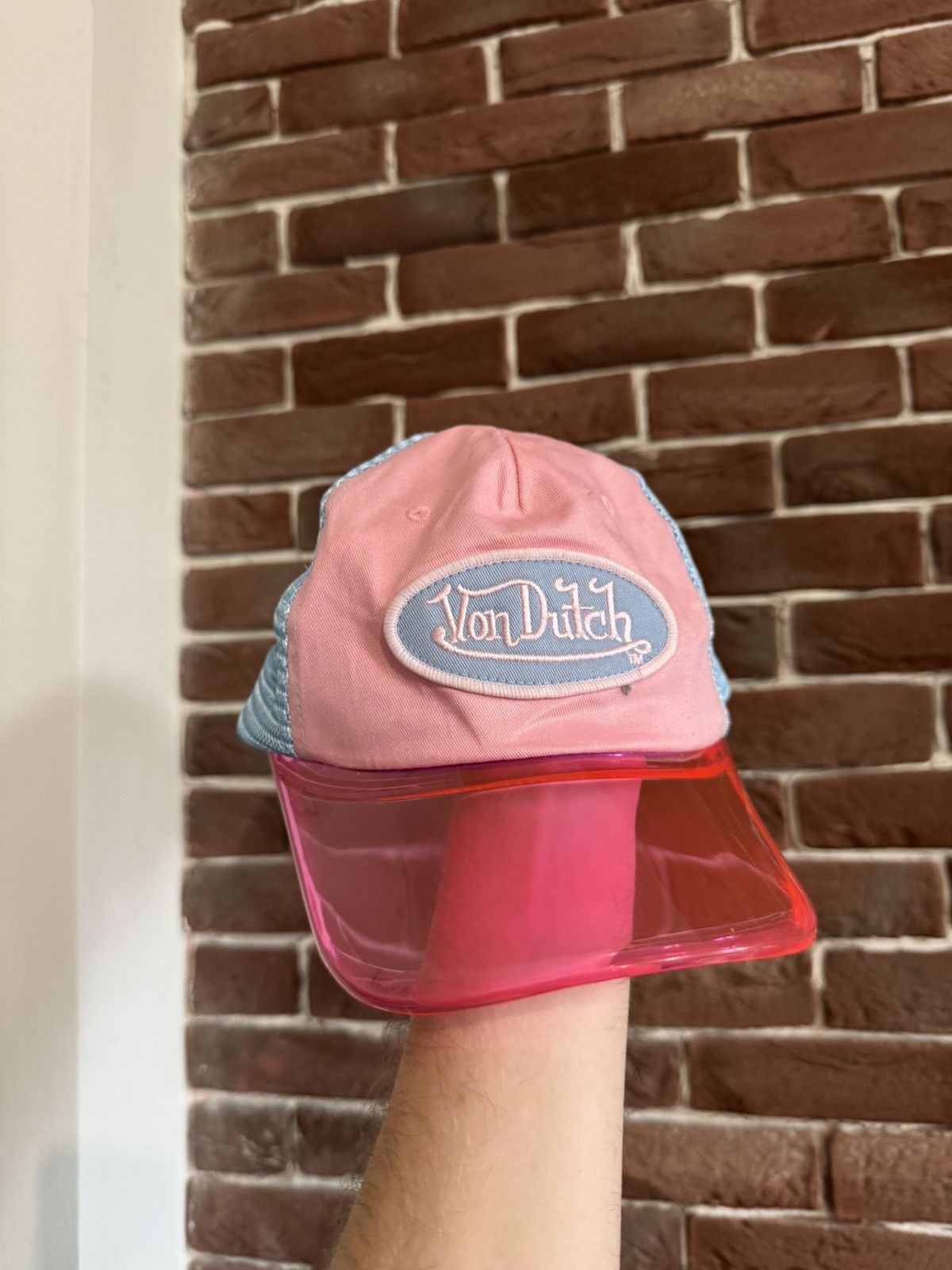 Rare Von Dutch Transparenr Trucker Hat Y2K Drip Streetwear