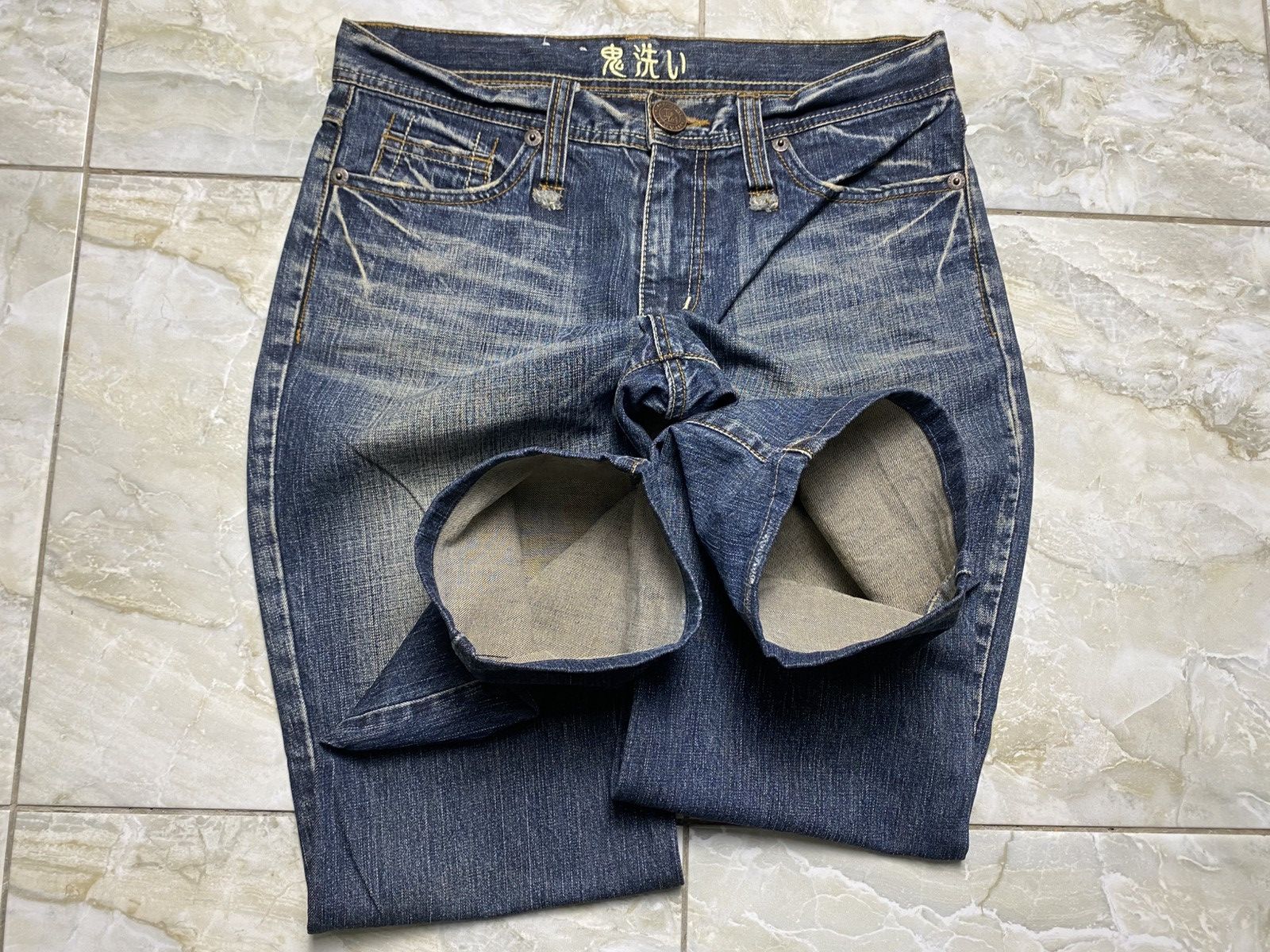 Japanese Brand Oniarai Devil@Satan Embroidered Jeans Size US 32 / EU 48 - 10 Thumbnail