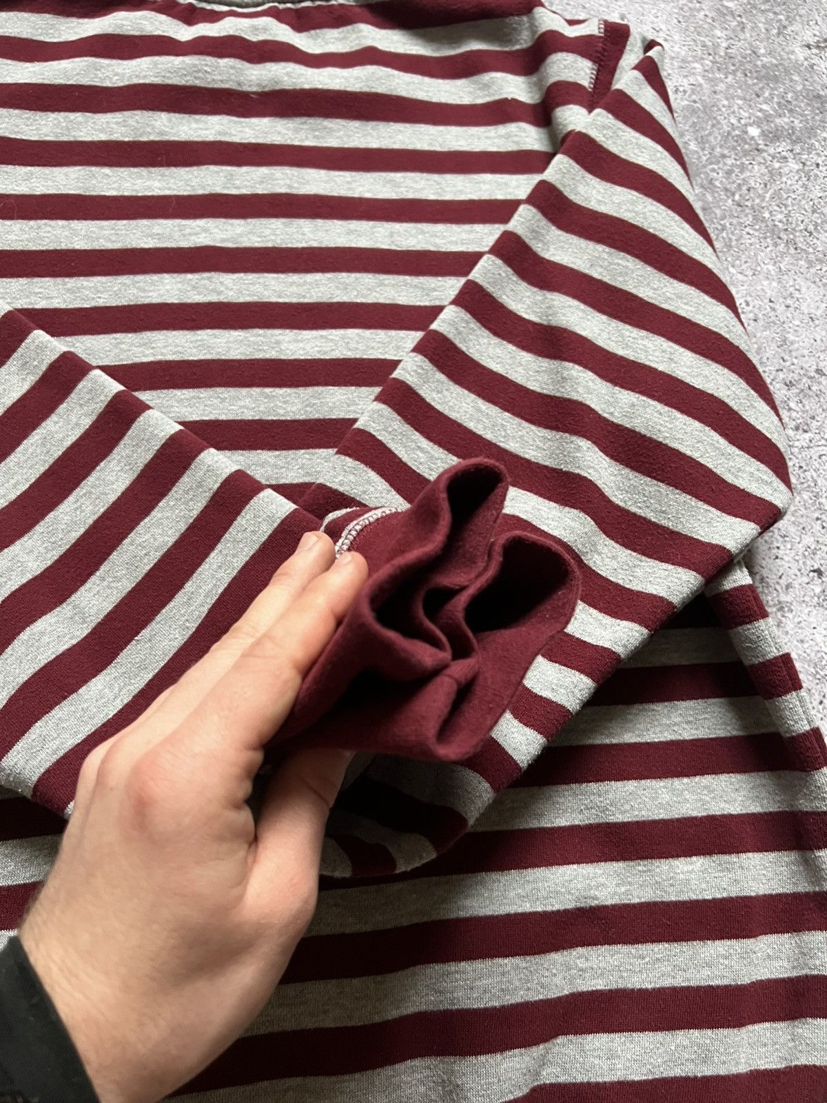 Stussy × Vintage Stussy Striped Sweatshirt Big Logo Men's Size US M / EU 48-50 / 2 - 13 Thumbnail