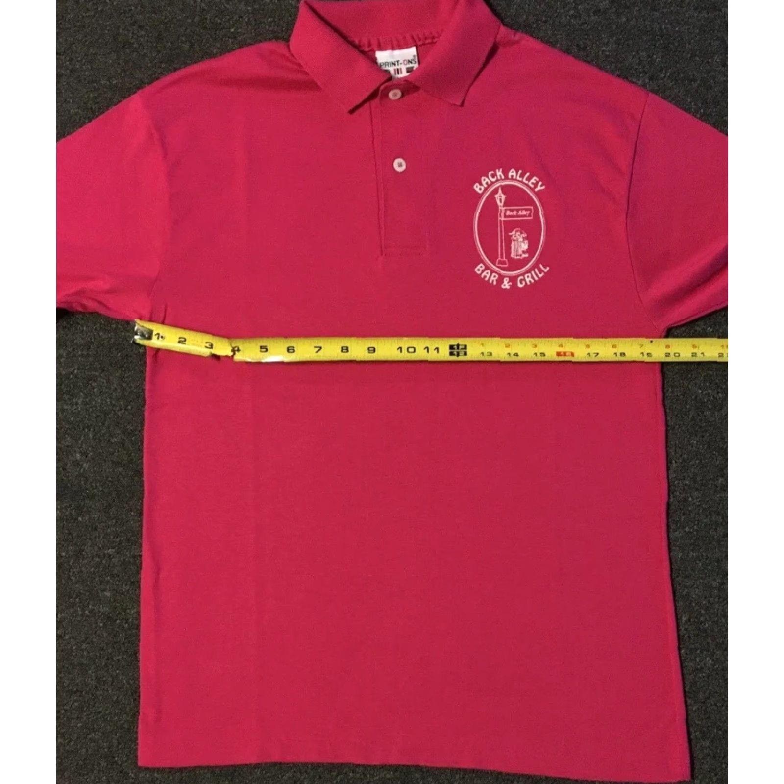 Vintage VINTAGE Back Alley Bar Faded Polo Shirt M Pink 80s 90s Grunge Bowling Bar City USA USA Single Stitch Polo Mens Card? Size US M / EU 48-50 / 2 - 7 Thumbnail
