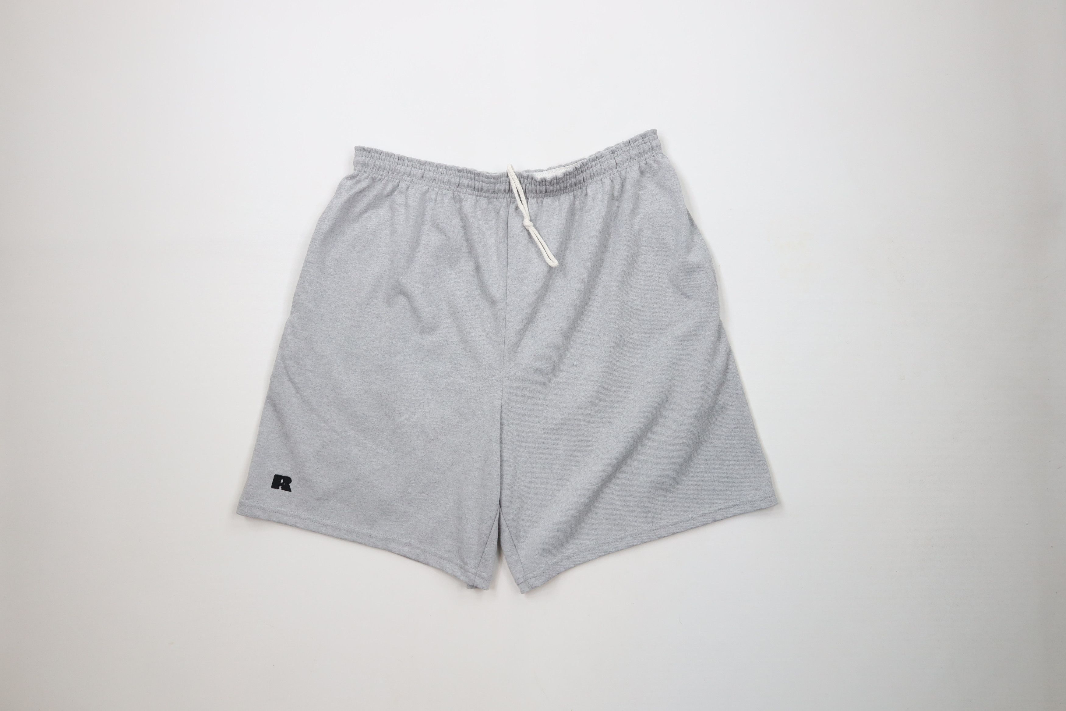 Russell Athletic × Vintage Vintage 90s Russell Athletic Knee Blank Shorts Heather Gray Size US 36 / EU 52 - 1 Thumbnail