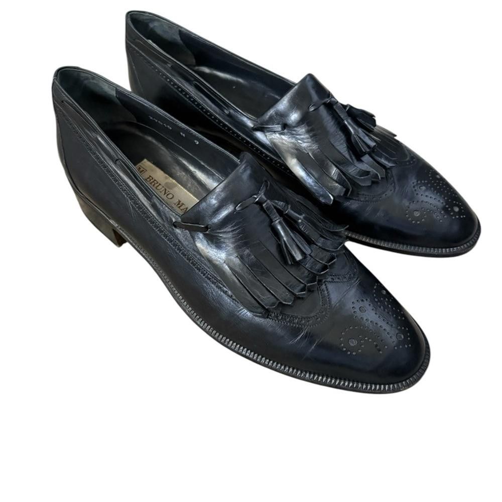 Bruno Magli Bruno Magli Leather Wingtip Tassel Classic Loafers Size US 9.5 / EU 42-43 - 4 Thumbnail