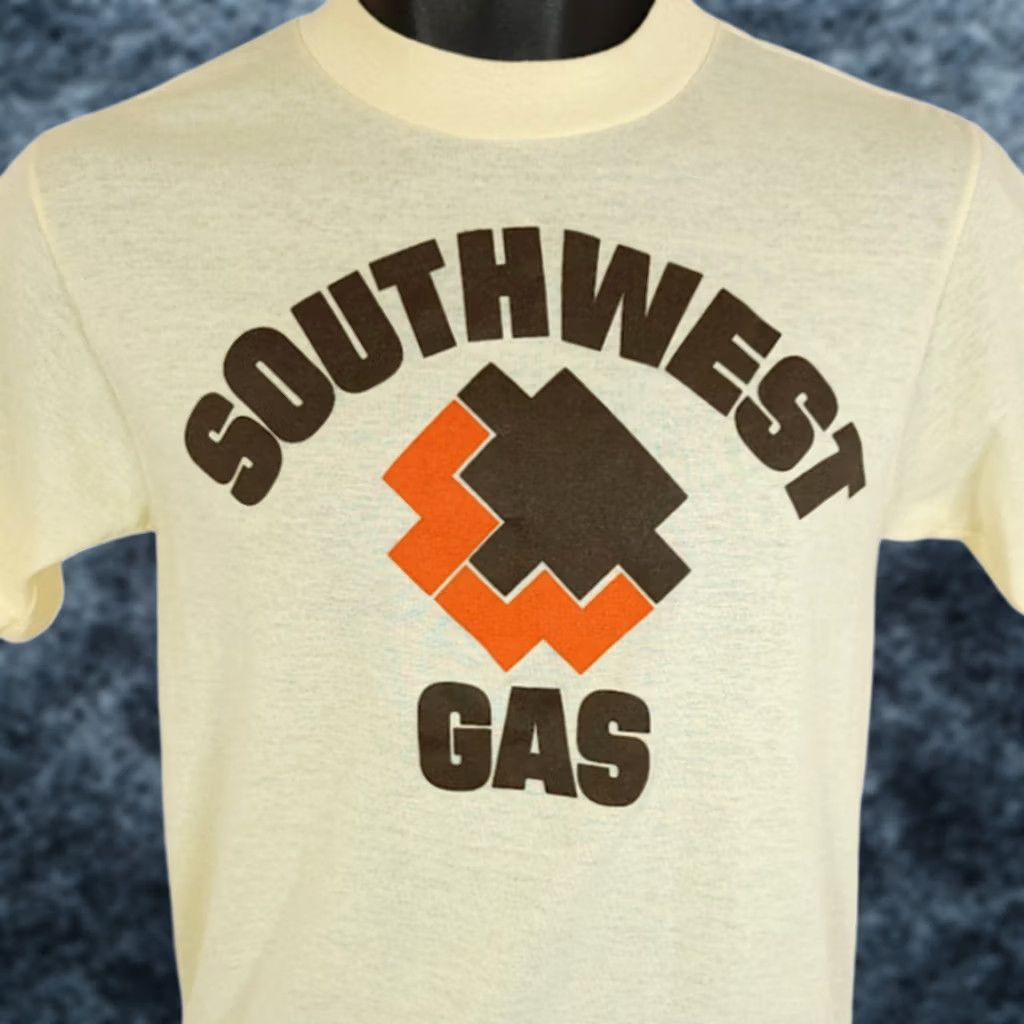 Vintage VINTAGE Southwest Gas T Shirt Mens Size Small 80s Utility Company Made In USA Beige Cotton Blend Short Sleeve Crew Neck California Nevada 80s Men Size US S / EU 44-46 / 1 - 1 Thumbnail