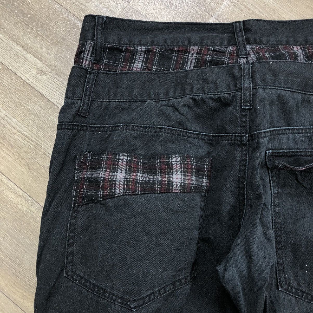 If Six Was Nine × Japanese Brand × Le Grande Bleu (L.G.B.) 🇯🇵 Japanese Double Waist Multi Zip Goa Gothic Style Pants Size US 35 - 13 Thumbnail