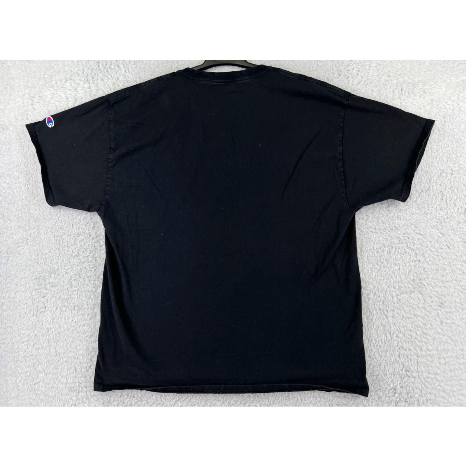 Champion Champion Shirt Men XL Black Logo Short Sleeve Crew Neck Cotton Size US XL / EU 56 / 4 - 2 Thumbnail