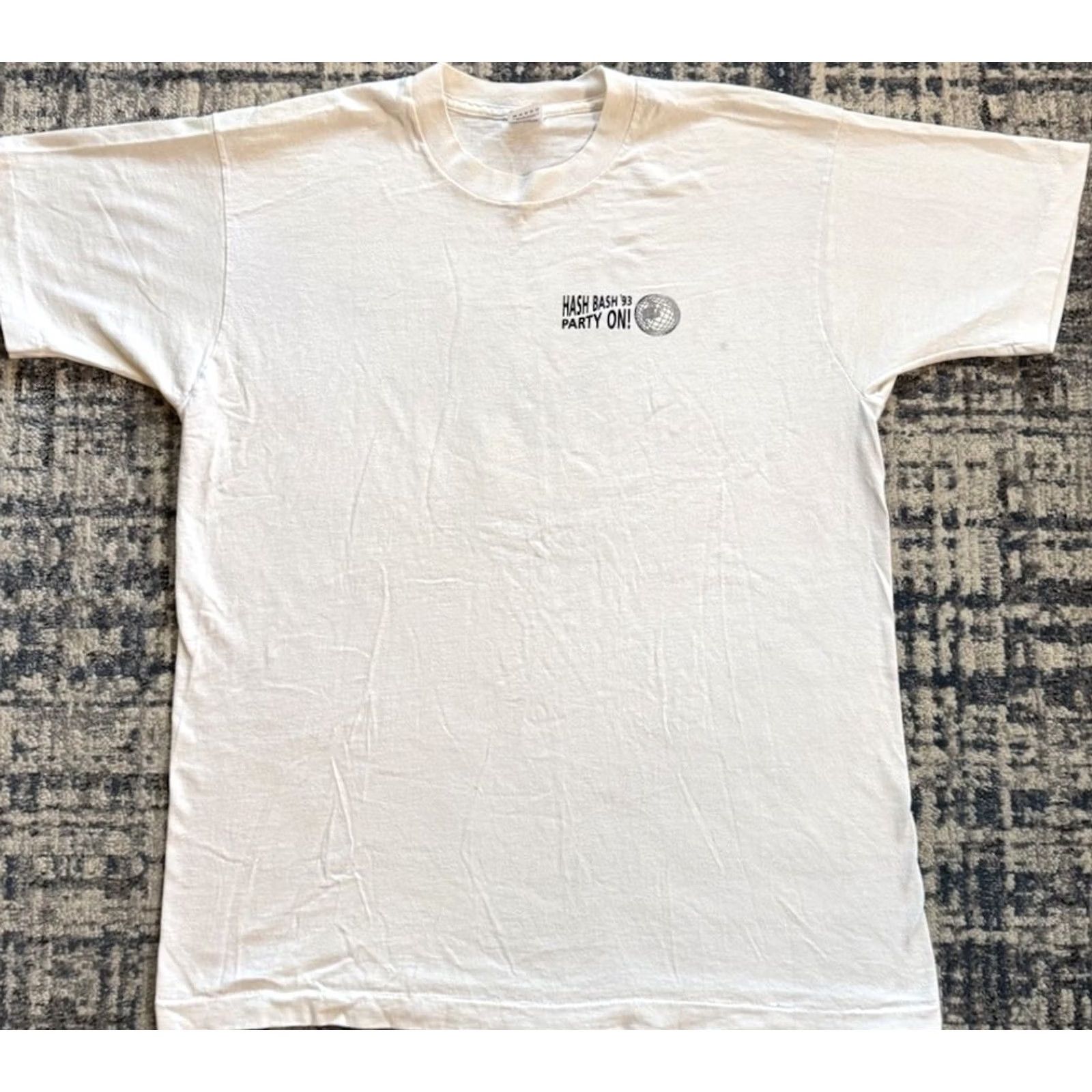 Fruit Of The Loom VINTAGE Wayne’s World Party On! Ann Arbor Hash Shirt XL White Movie Weed 1993 Tee T Size US XL / EU 56 / 4 - 3 Thumbnail