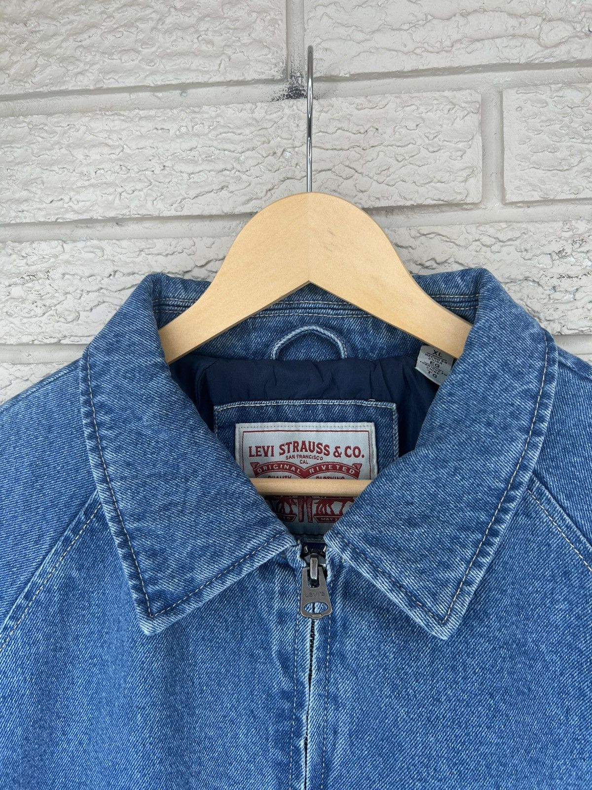 Levi's Levis Denim Bomber Jacket Size US XL / EU 56 / 4 - 3 Thumbnail
