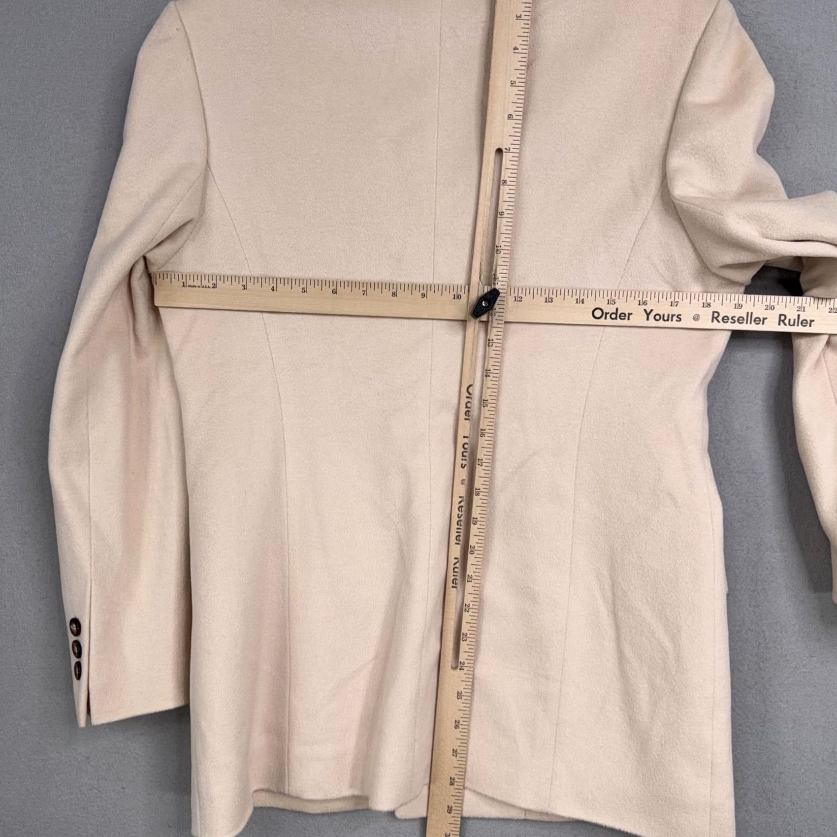 Doublet Depuis Votre Nom Blazer Womens 3 Beige Wool Angora Cashmere Double Breasted Jacket Blue? Size XS / US 0-2 / IT 36-38 - 6 Thumbnail