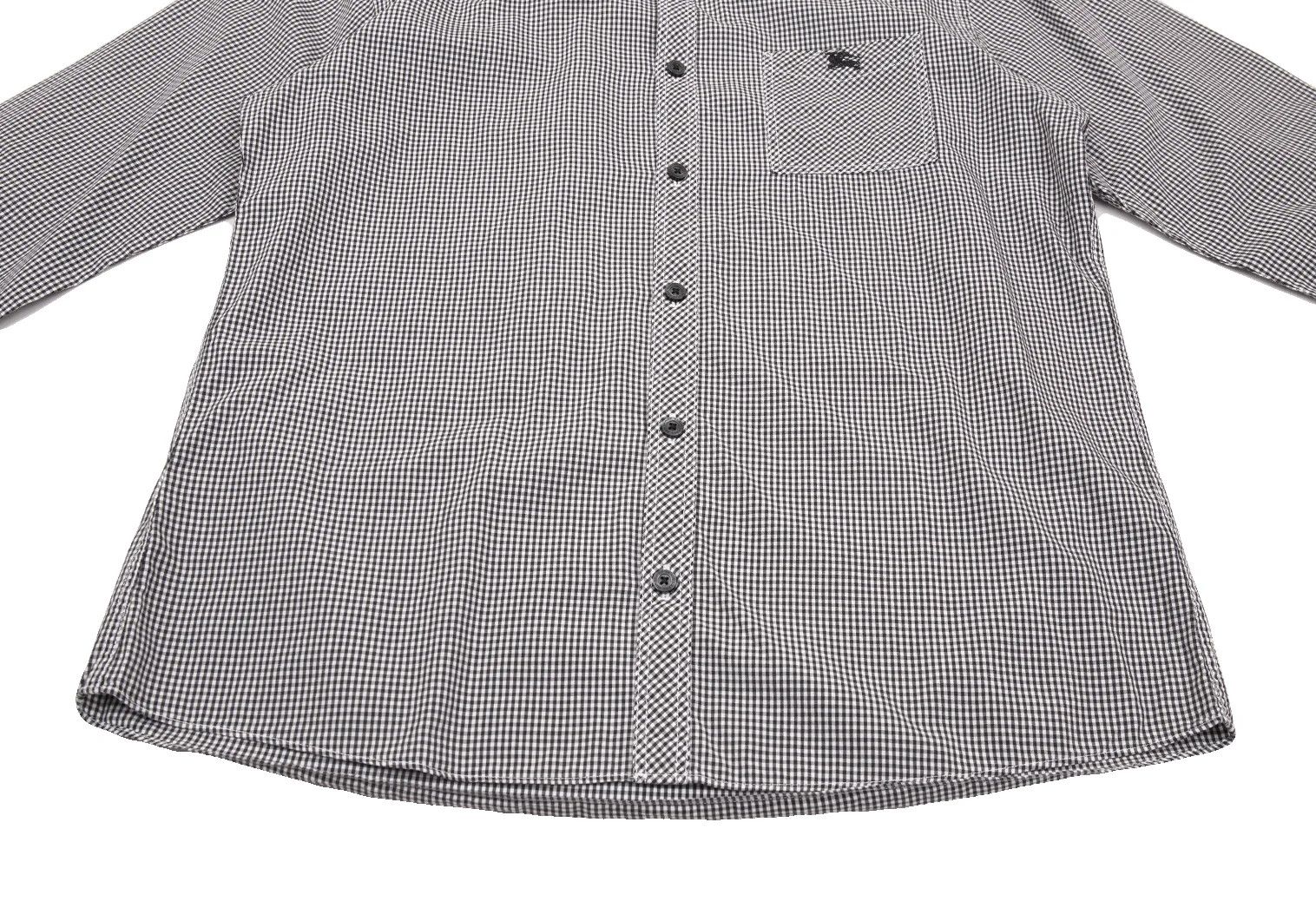 Burberry Gingham Check 3/4 Sleeve Button Down Shirt in Black/White Size US S / EU 44-46 / 1 - 11 Thumbnail
