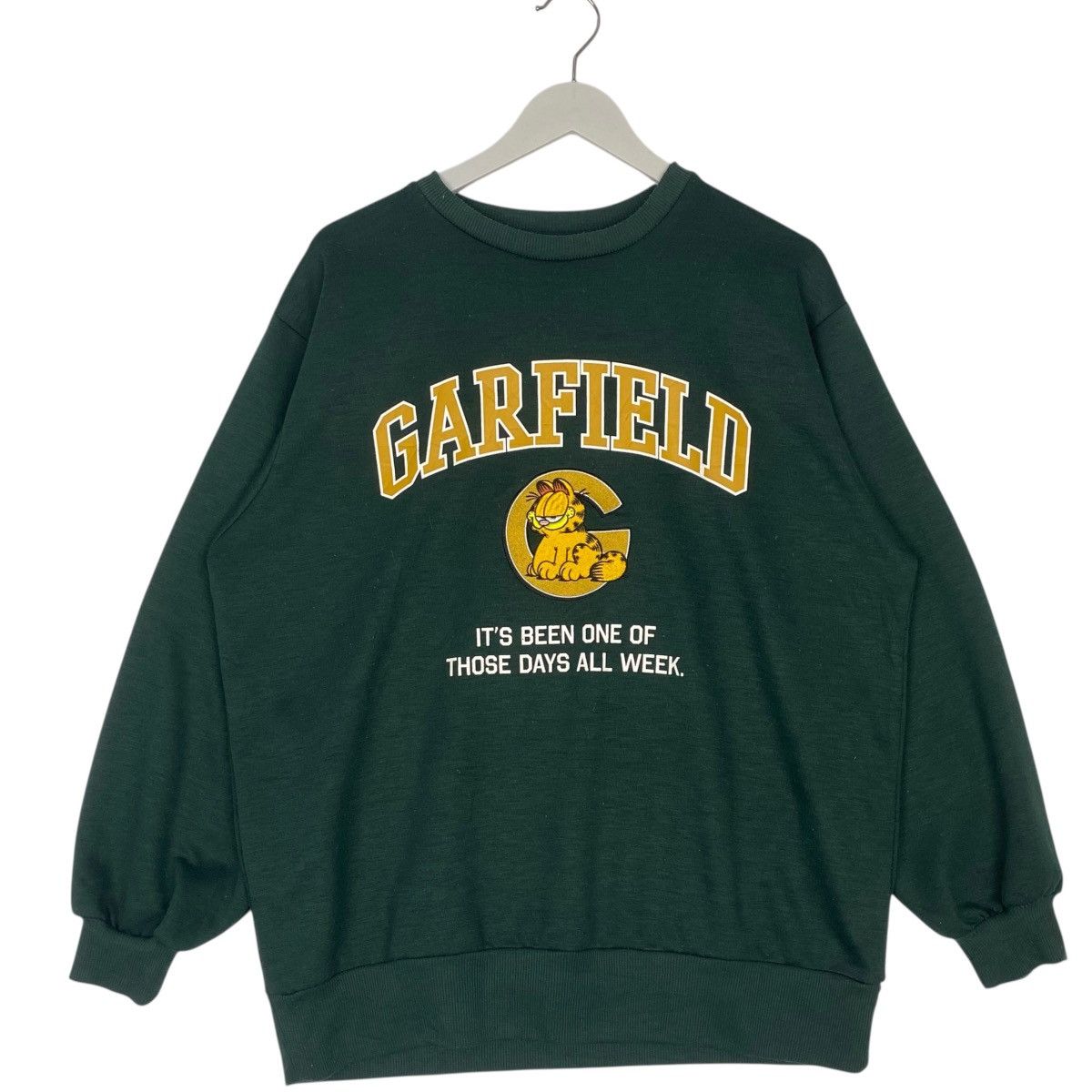 Other Vintage Garfield Big Printed Green Sweatshirt Crewneck SizeL Size US L / EU 52-54 / 3 - 1 Thumbnail