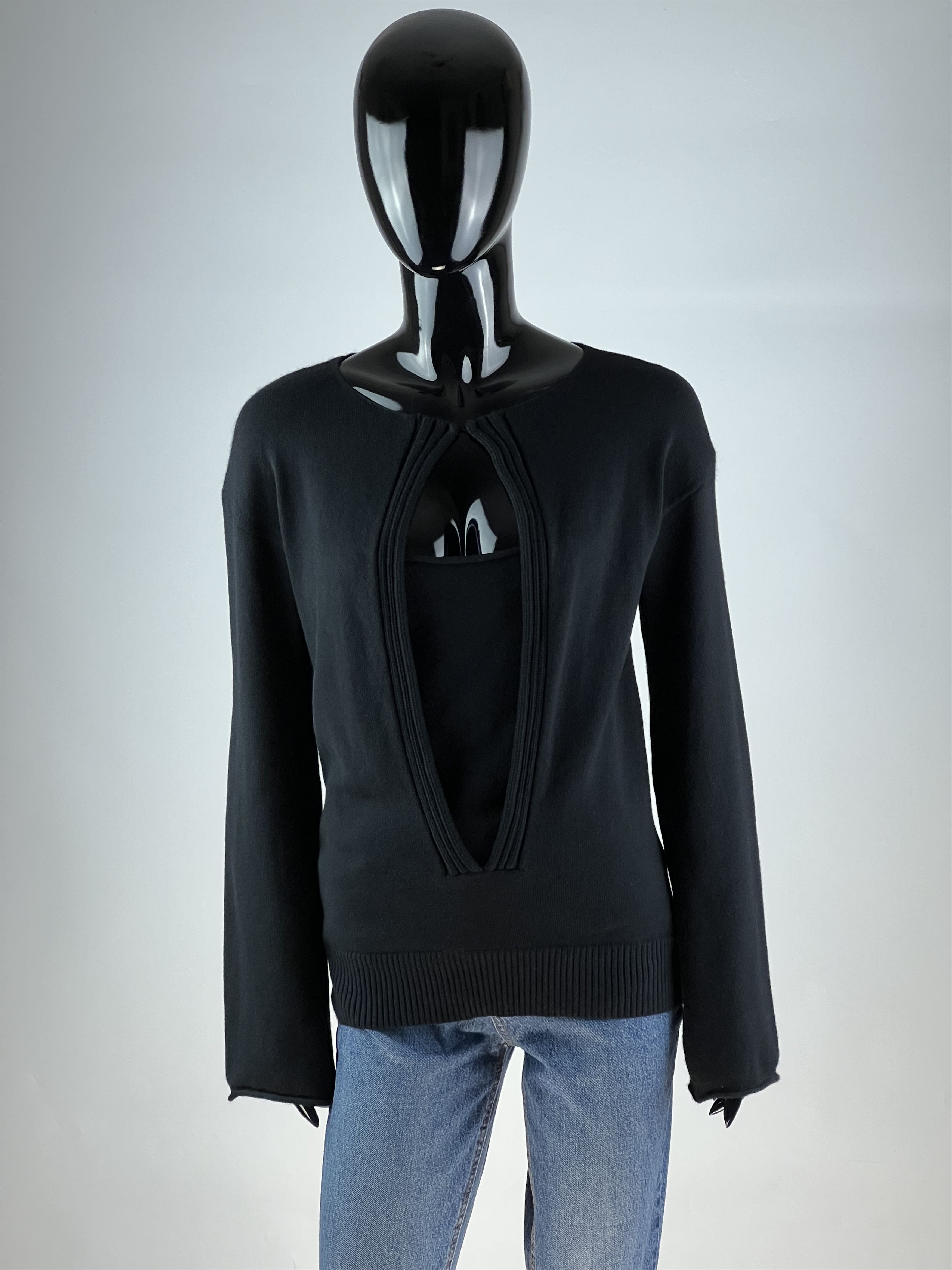 Joseph Joseph Black Silk and Cashmere Sweater Size S Size S / US 4 / IT 40 - 1 Thumbnail