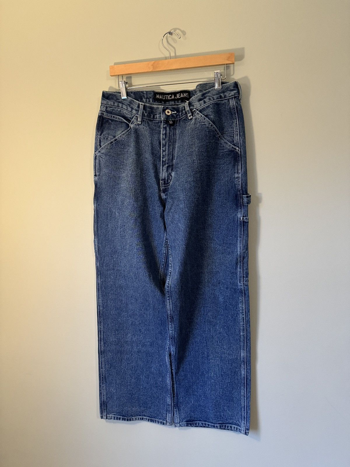 Nautica VINTAGE Y2K BAGGY NAUTICA DENIM CARPENTER SKATER JEANS 32 Size US 32 / EU 48 - 9 Thumbnail
