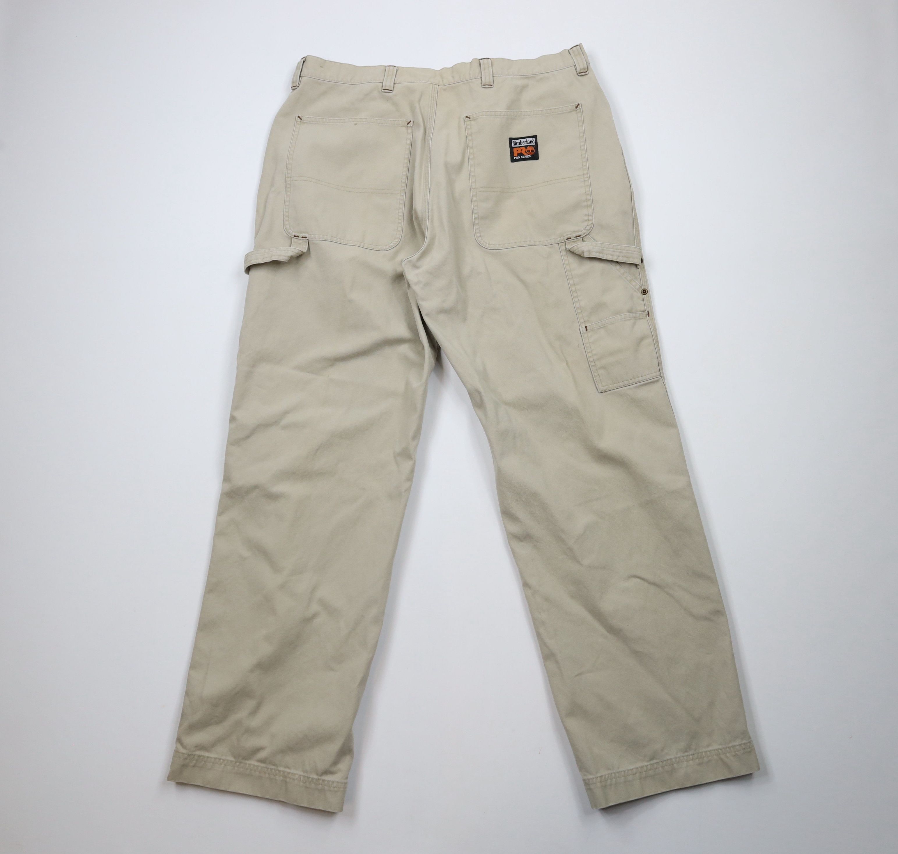 Timberland × Vintage Vintage Timberland Spell Out Wide Leg Canvas Carpenter Pants Size US 38 / EU 54 - 8 Thumbnail
