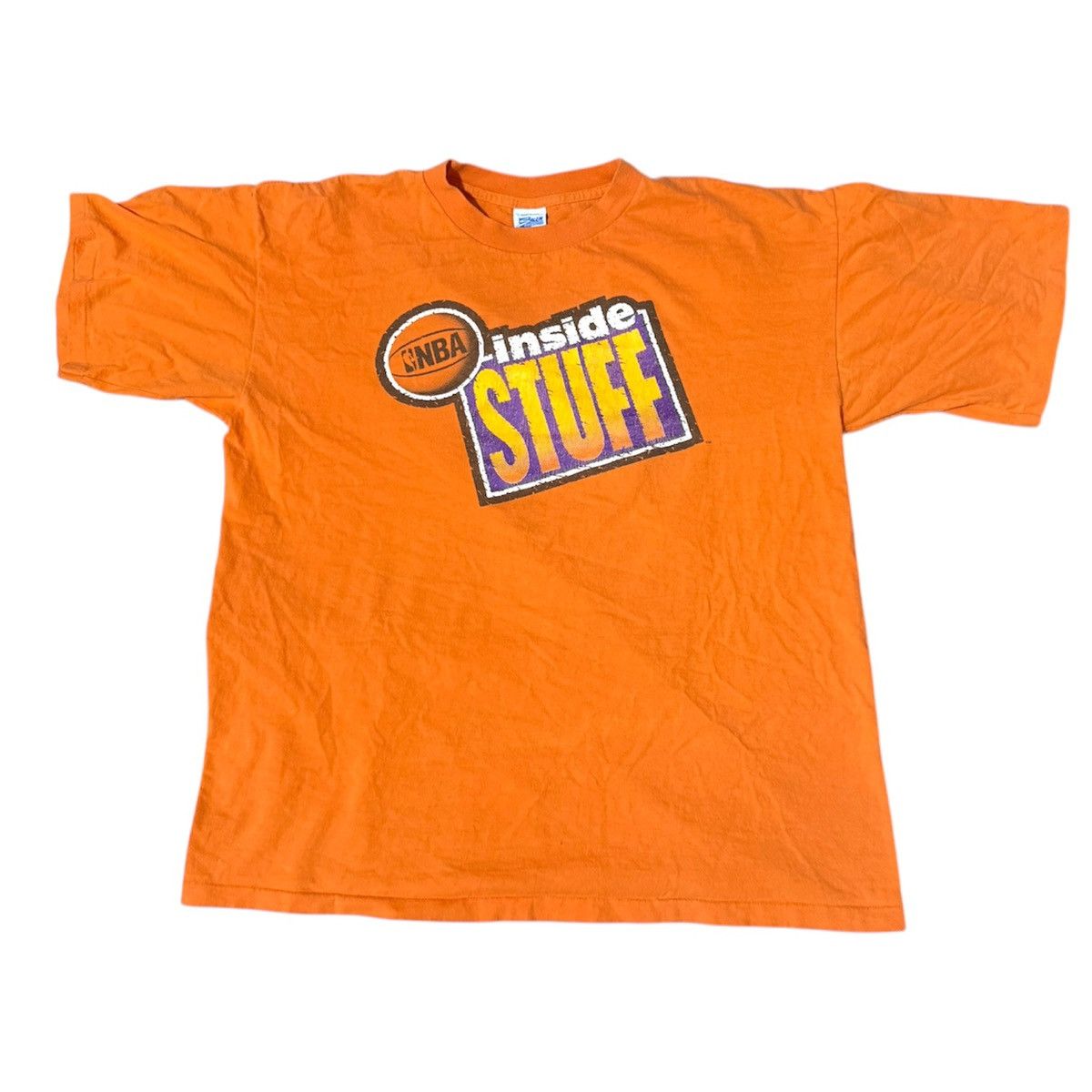 NBA × Salem Sportswear × Vintage Vintage 90s NBA Inside Stuff T Shirt Size US XL / EU 56 / 4 - 1 Thumbnail