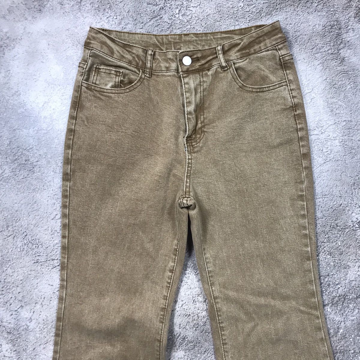 Vintage Y2K Distressed Flared Jeans Sun Faded Grunge Baggy Logo 27 Size 27" / US 4 / IT 40 - 2 Thumbnail