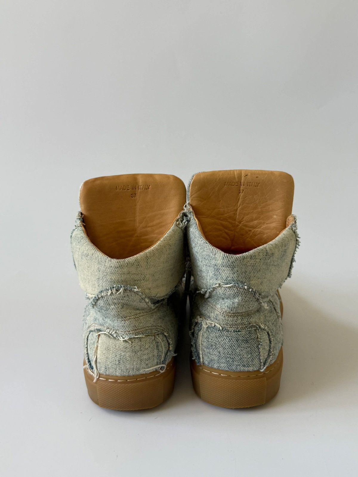 MM6 MM6 Maison Margiela Denim High-Top Sneakers Size US 7 / IT 37 - 4 Thumbnail