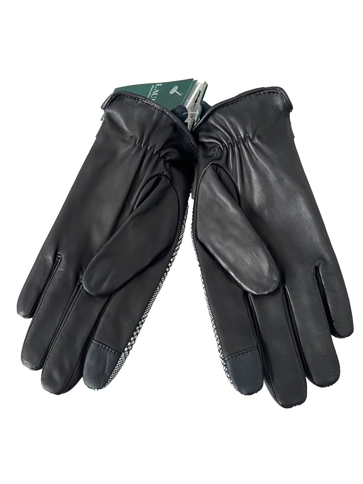 Polo Ralph Lauren LAUREN Ralph Lauren Houndstooth Leather Blend Gloves ( XL ) Size ONE SIZE - 2 Thumbnail