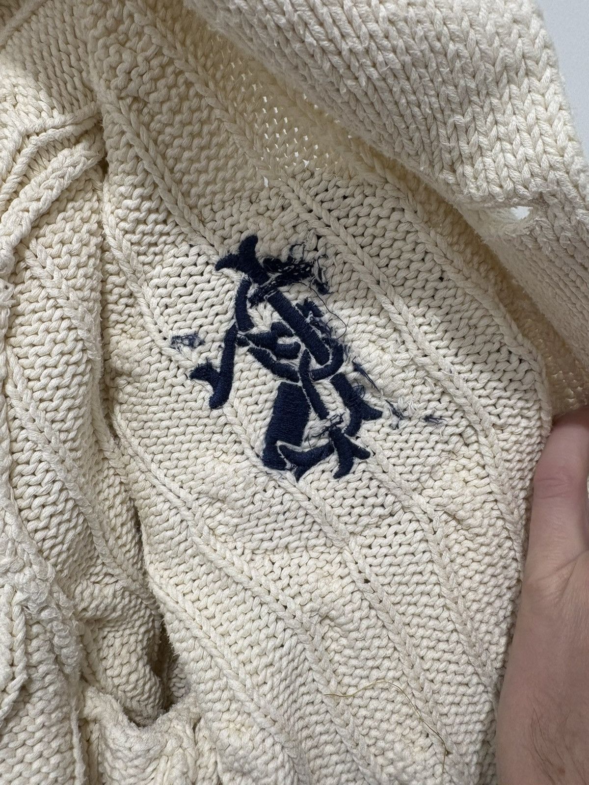 Polo Ralph Lauren Vintage Polo Ralph Lauren Knit Cardigan Patch Custom ReWork Size US XL / EU 56 / 4 - 7 Thumbnail
