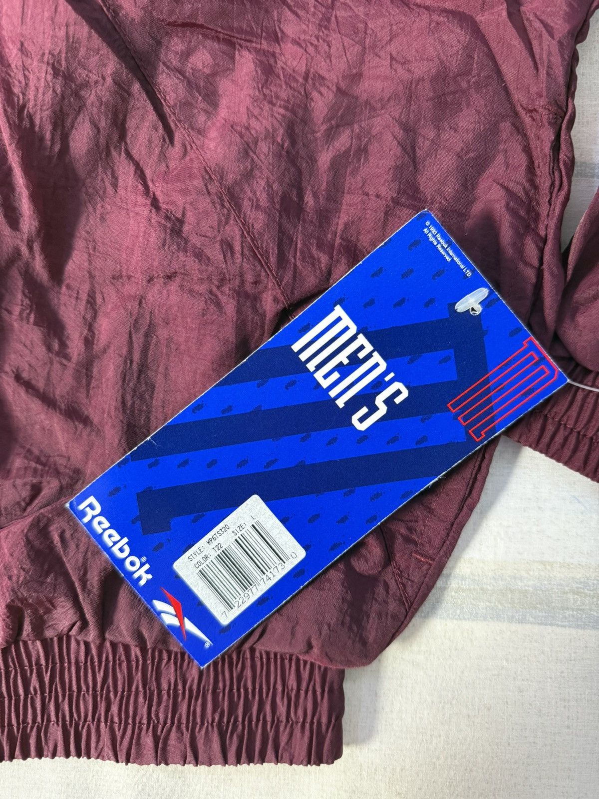 Reebok Vintage 1990s Reebok Warmup Full Tracksuit Maroon Size L Size US L / EU 52-54 / 3 - 8 Thumbnail