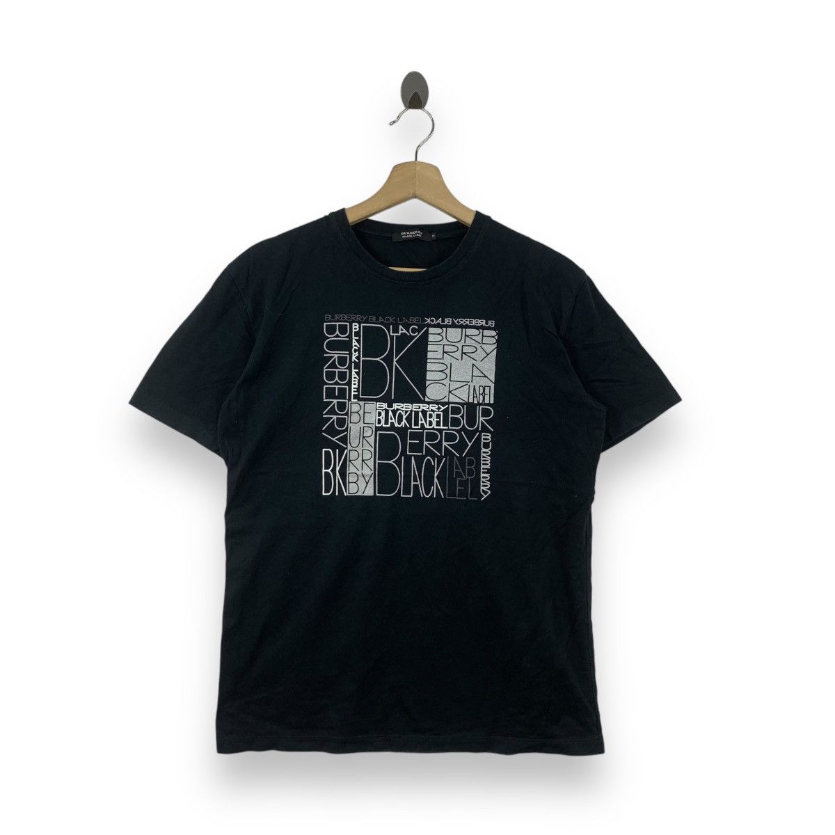 Burberry Vintage BURBERRY BLACK LABEL Multi Logo Monogram Tee Shirt Size S / US 4 / IT 40 - 1 Thumbnail