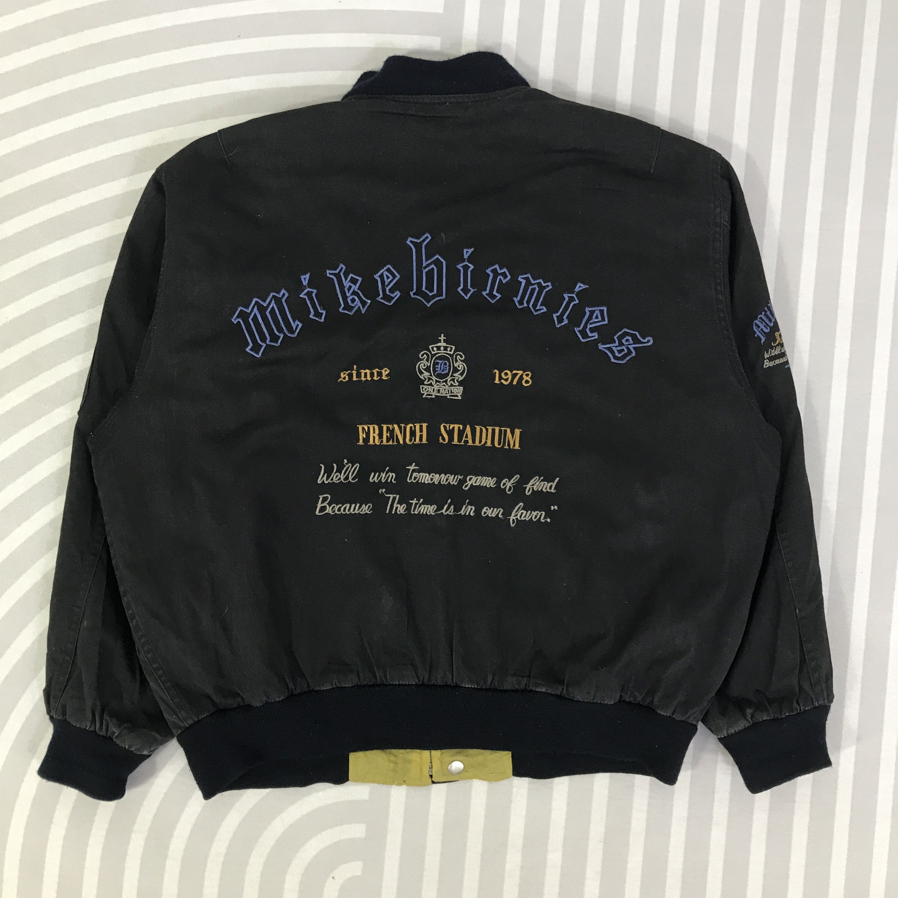 Vintage Vintage Mike Birnies Bomber black faded Jacket K92B17 Size US L / EU 52-54 / 3 - 1 Thumbnail