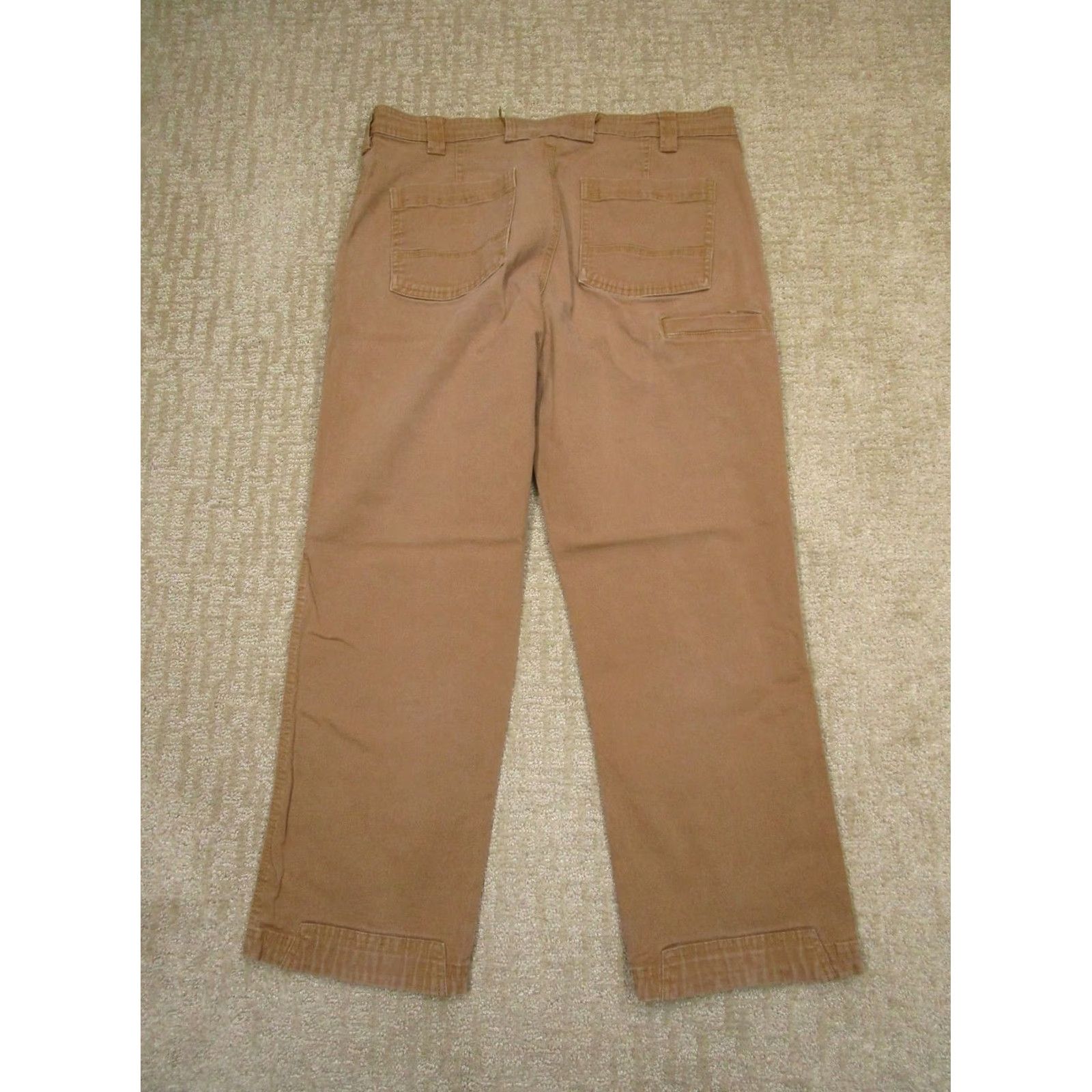 Vintage Duluth Cargo Pants Men 36x30 Brown Canvas Workwear Cargo Pocket Relaxed Fit Front Flat Front Pant Size US 36 / EU 52 - 3 Thumbnail