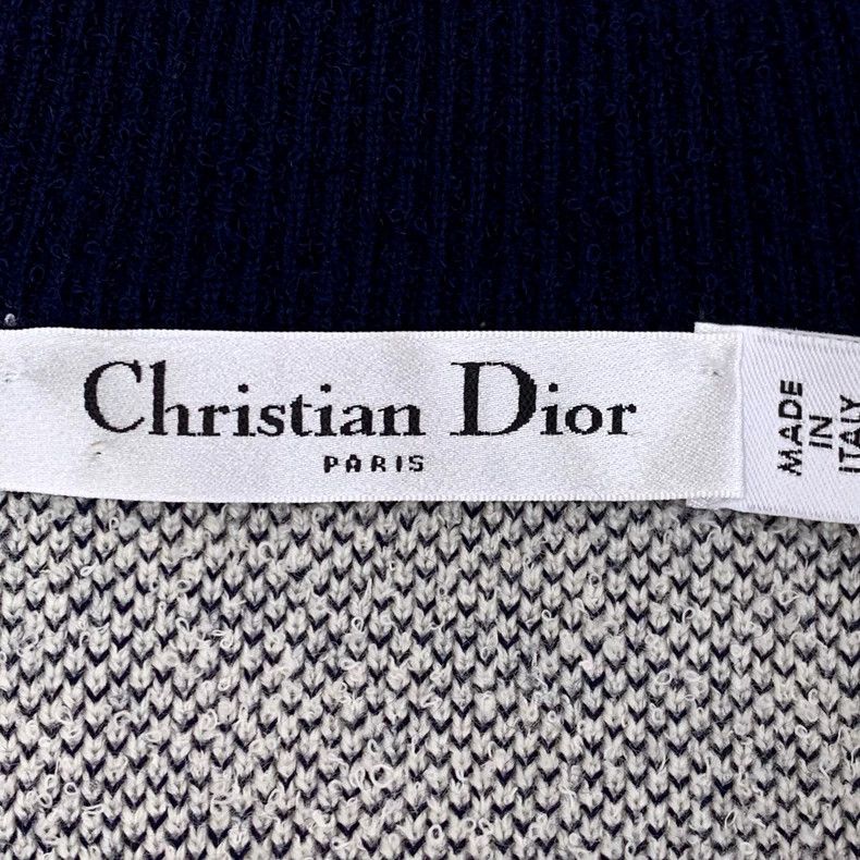 Dior Dior Color-blocked logo letter inlaid wool zipper long-sle Size XS / US 0-2 / IT 36-38 - 6 Thumbnail