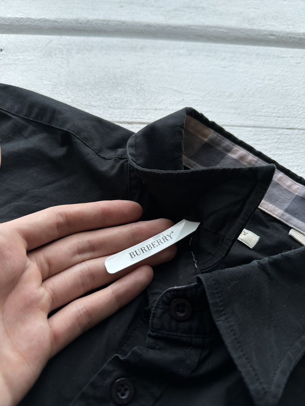 Burberry 🚨Burberry men’s shirt nova check black button up Size US XL / EU 56 / 4 - 9 Thumbnail