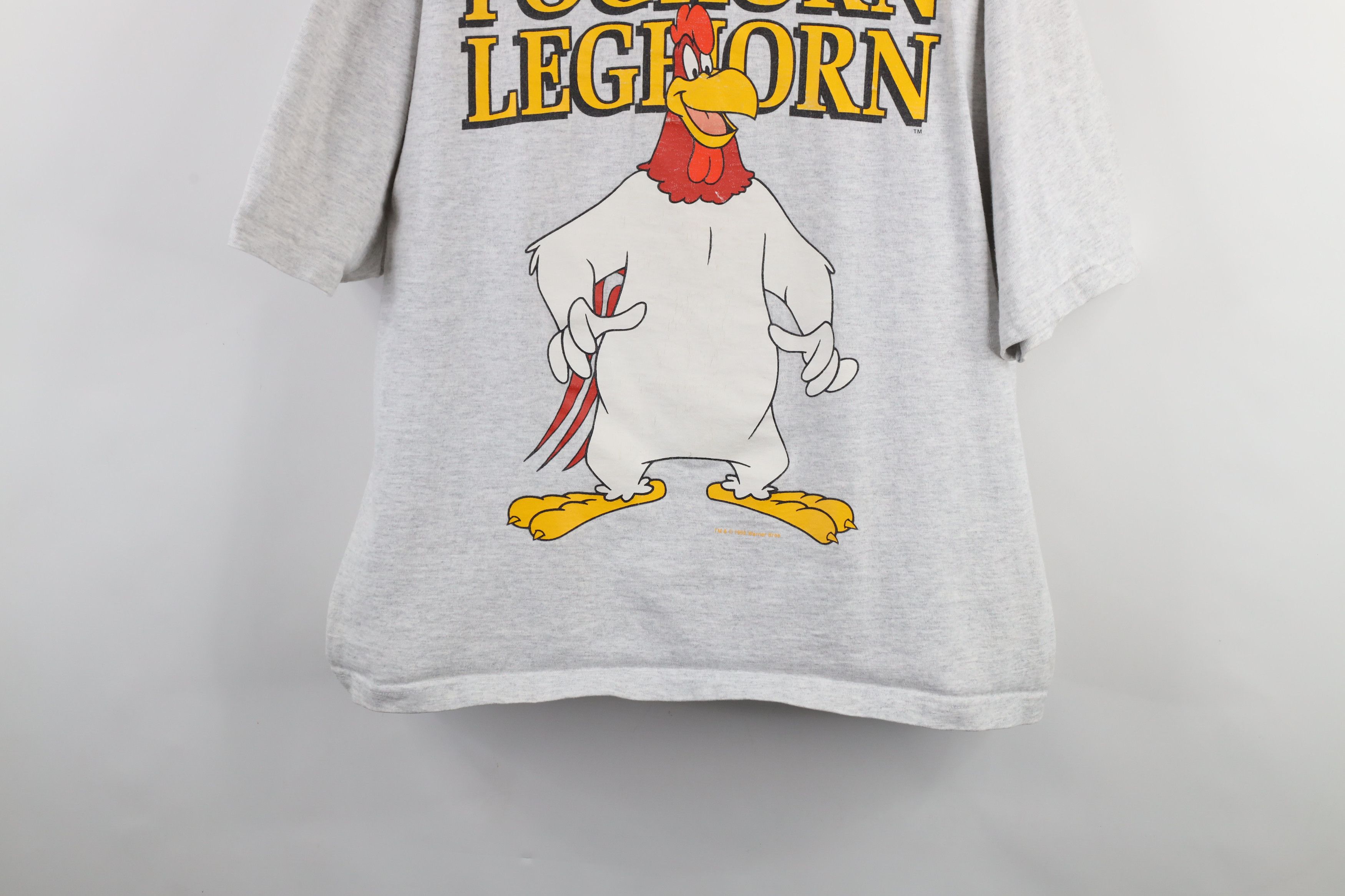Vintage Vintage 90s Looney Tunes Foghorn Leghorn T-Shirt Gray USA Size US XL / EU 56 / 4 - 3 Thumbnail