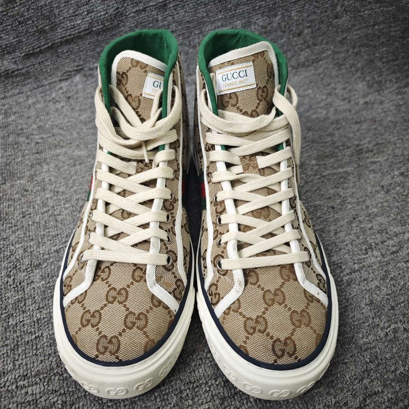 Gucci Gucci Tennis 1977 Canvas High-Top Sneakers - Size US 9.5 / EU 42-43 - 2 Thumbnail