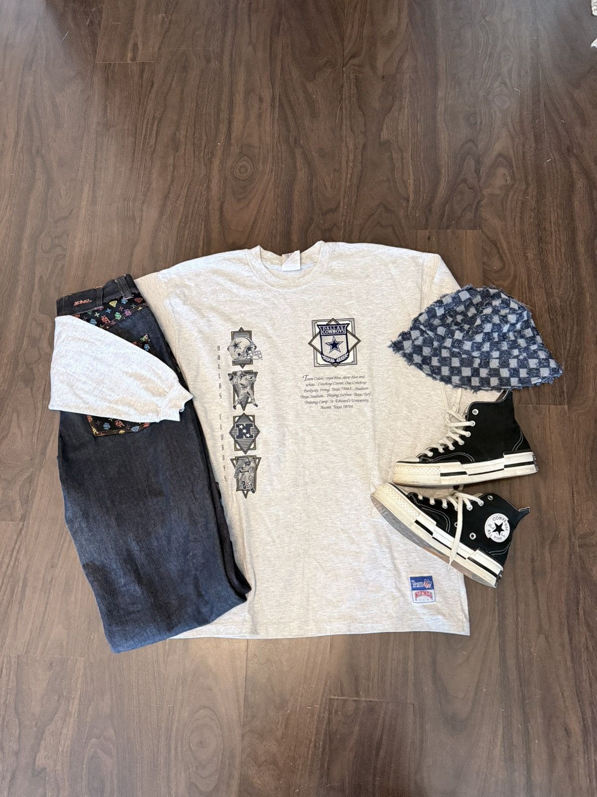 Nutmeg Vintage 90s NFL Dallas Cowboys Nutmeg Mills Graphic Tee Size US XL / EU 56 / 4 - 3 Thumbnail