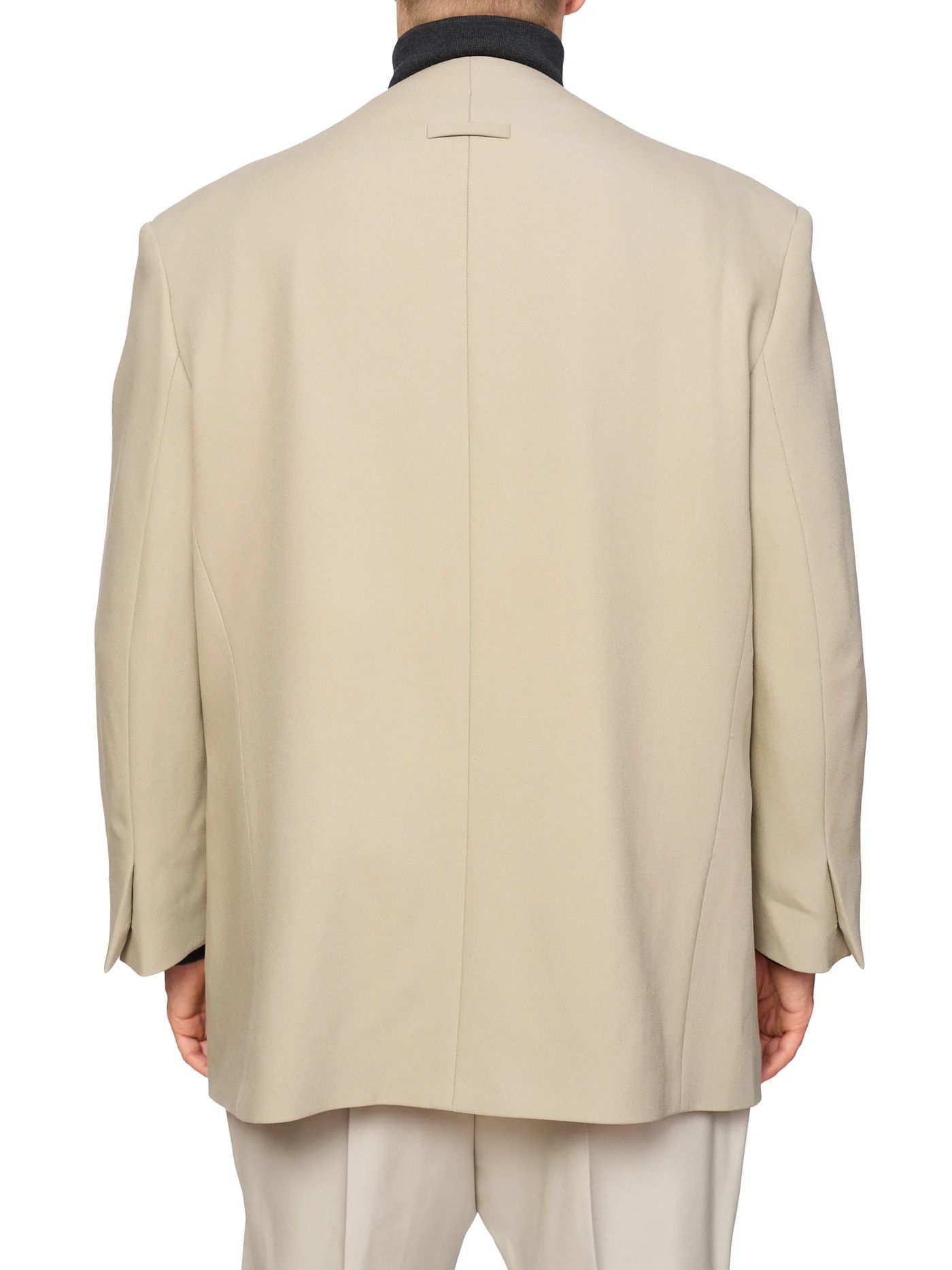 Fear of God FEAR OF GOD Beige Eternal Virgin Wool Lapelless Jacket Size 40R - 3 Thumbnail