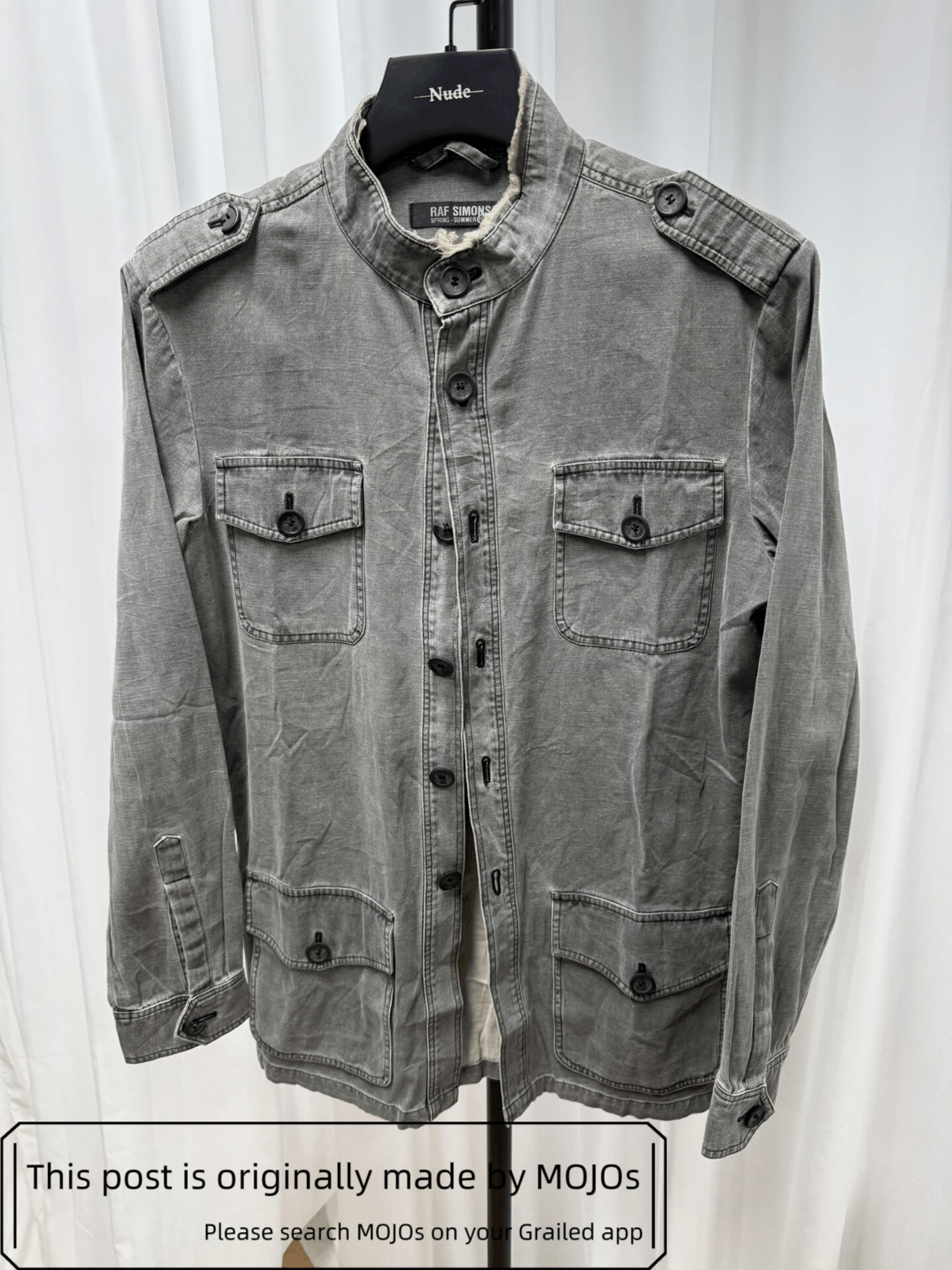 Raf Simons Sz 46 Raf Simons 04SS Distressed Washed Jacket mojos184116 Size US S / EU 44-46 / 1 - 1 Thumbnail